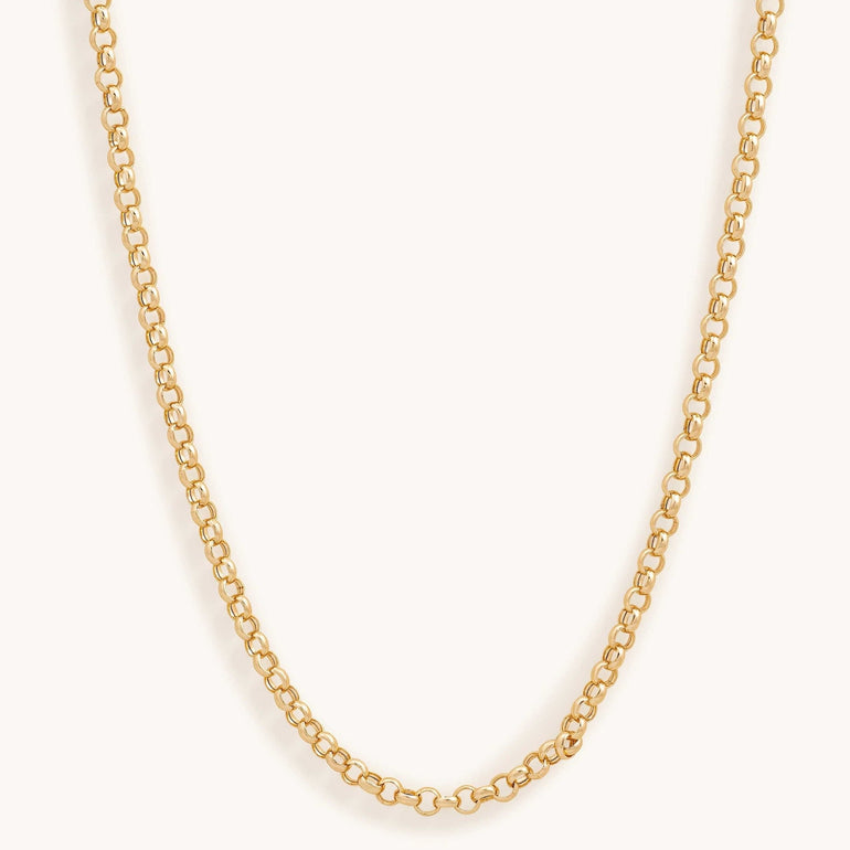 3.75mm Hollow Gold Rolo Necklace - Sparkle Society