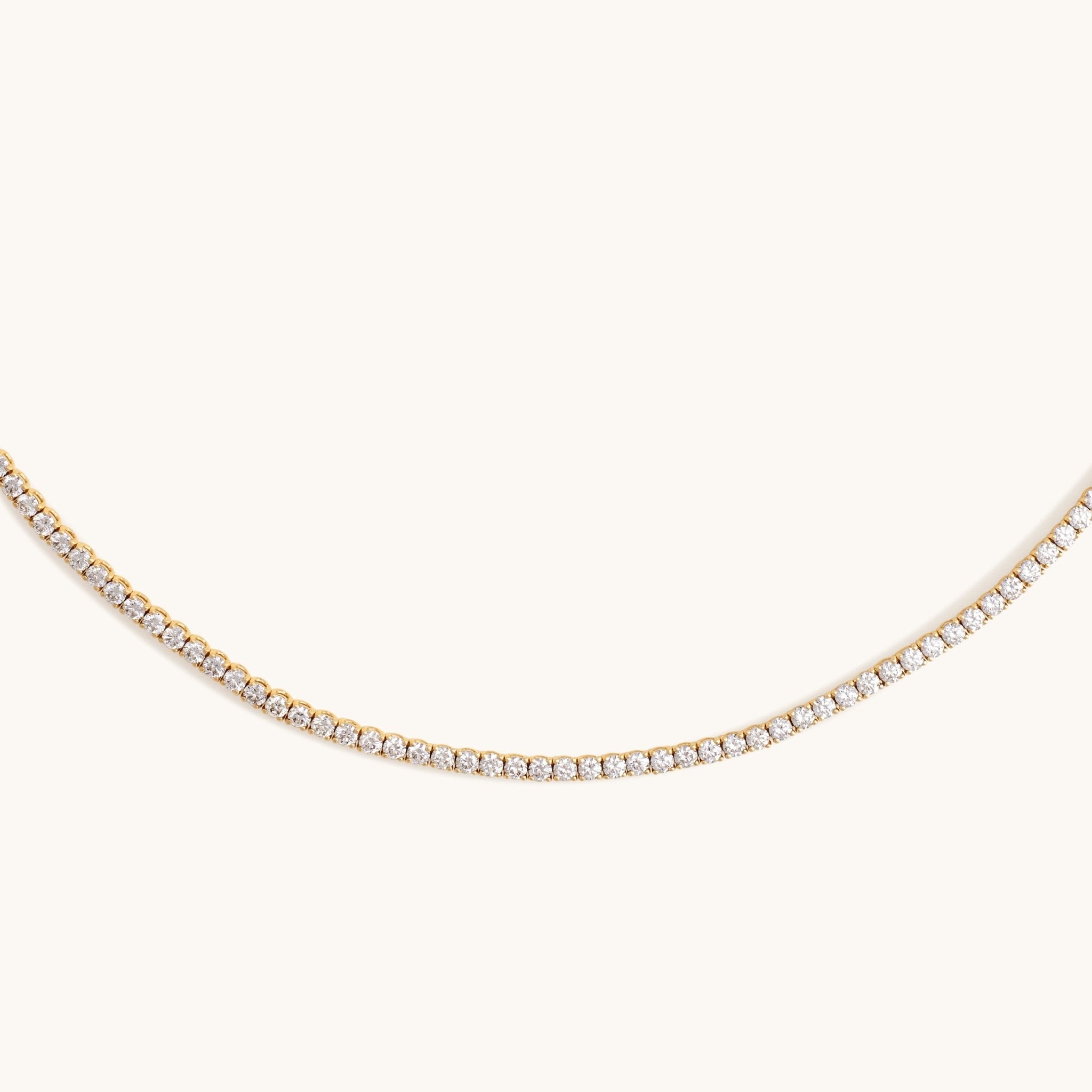 3.89ct Diamond Prong Adjustable Bolo Tennis Choker - Sparkle Society