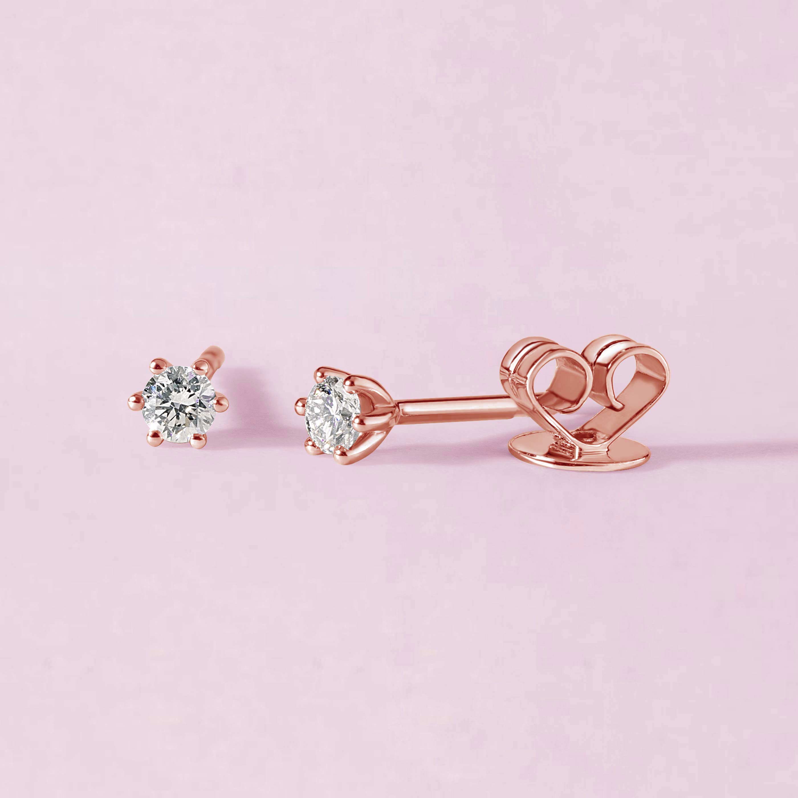 Single Diamond Stud Earrings - Sparkle Society