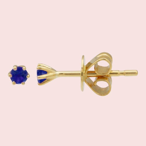 Single Gemstone Stud Earrings - Sparkle Society