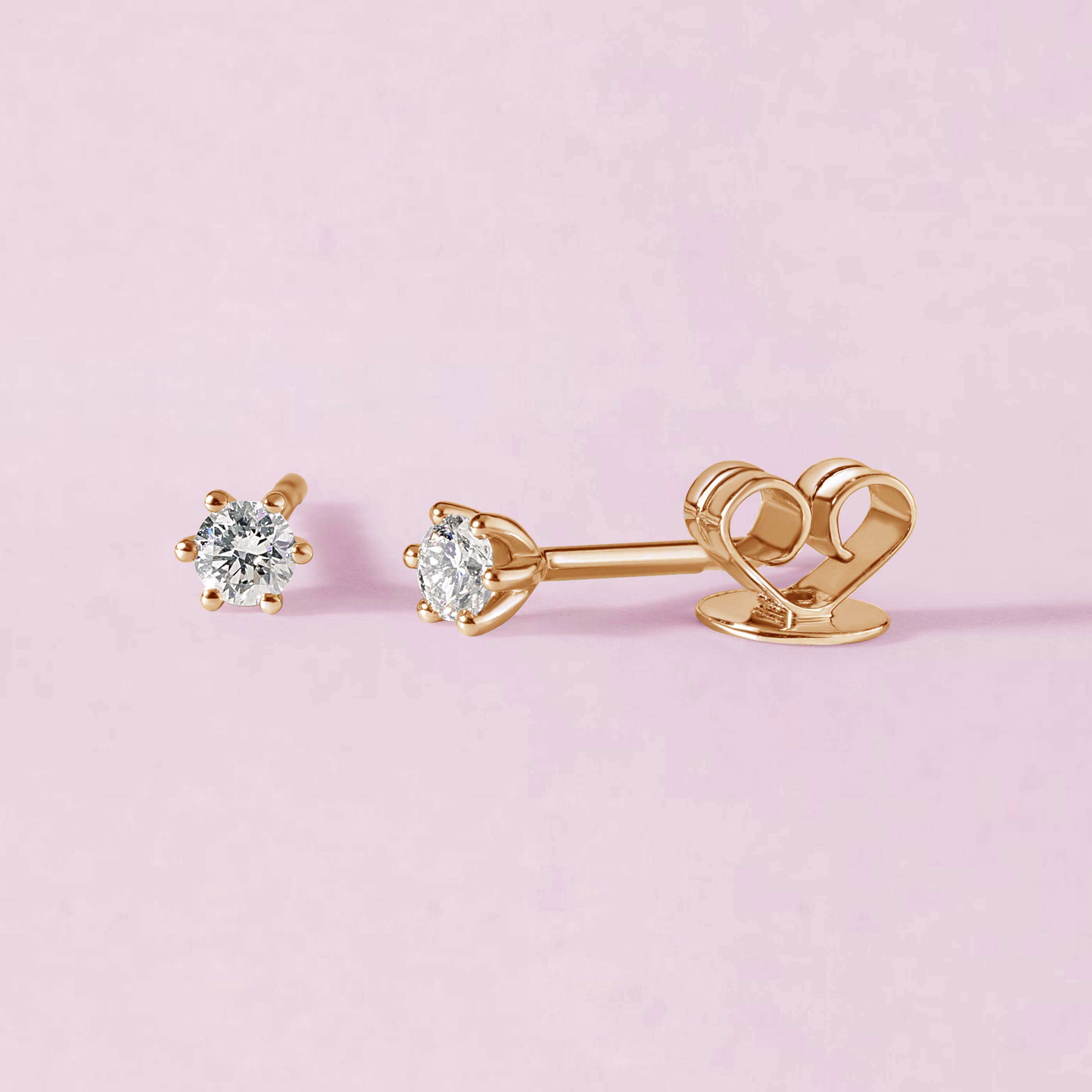 Single Diamond Stud Earrings - Sparkle Society