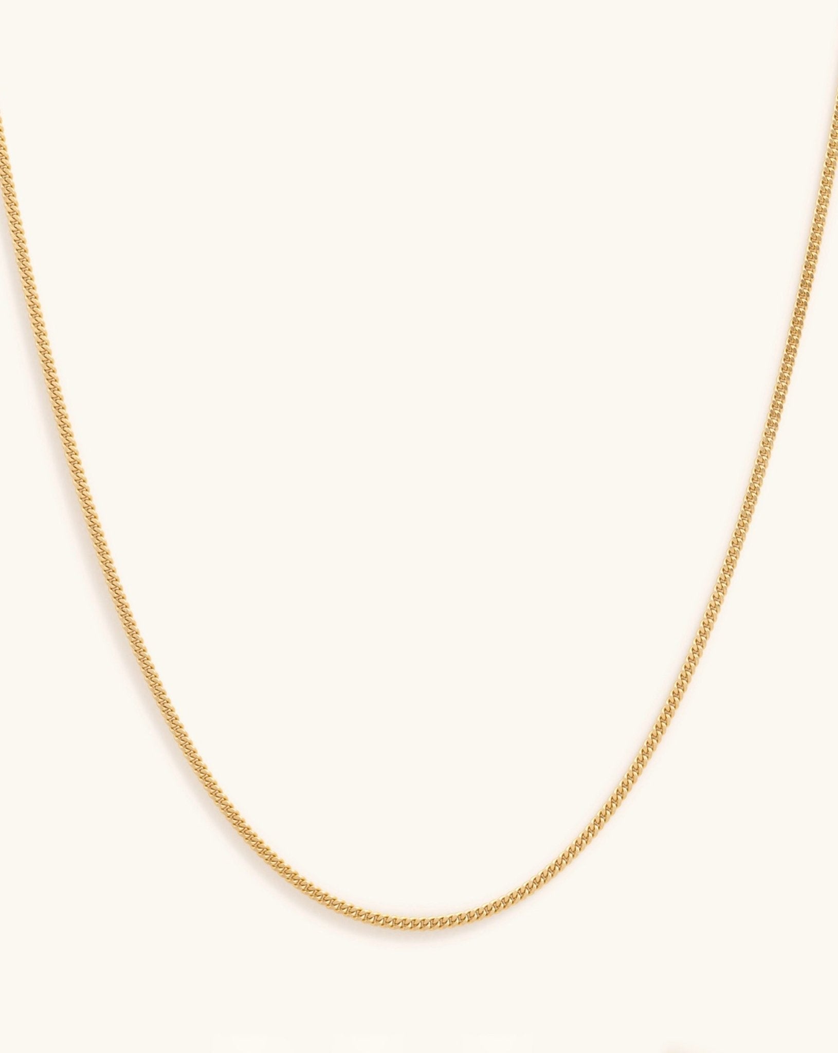 Baby Curb Solid Gold Chain - Sparkle Society