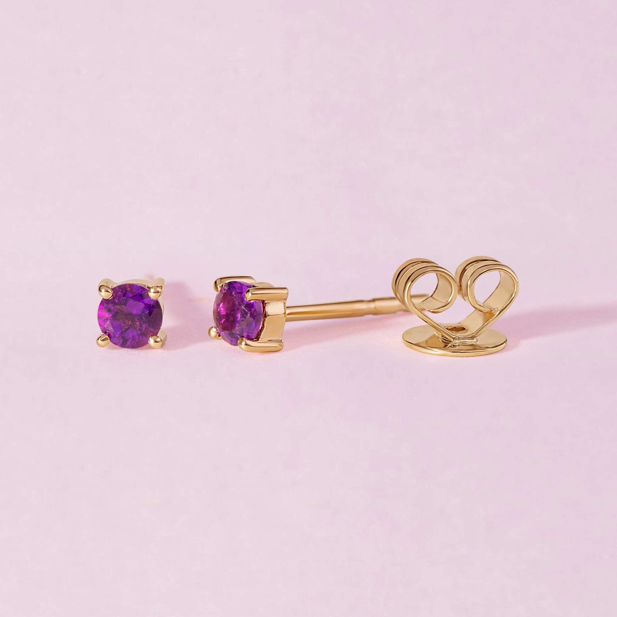 Single Birthstone Prong Studs - Sparkle Society
