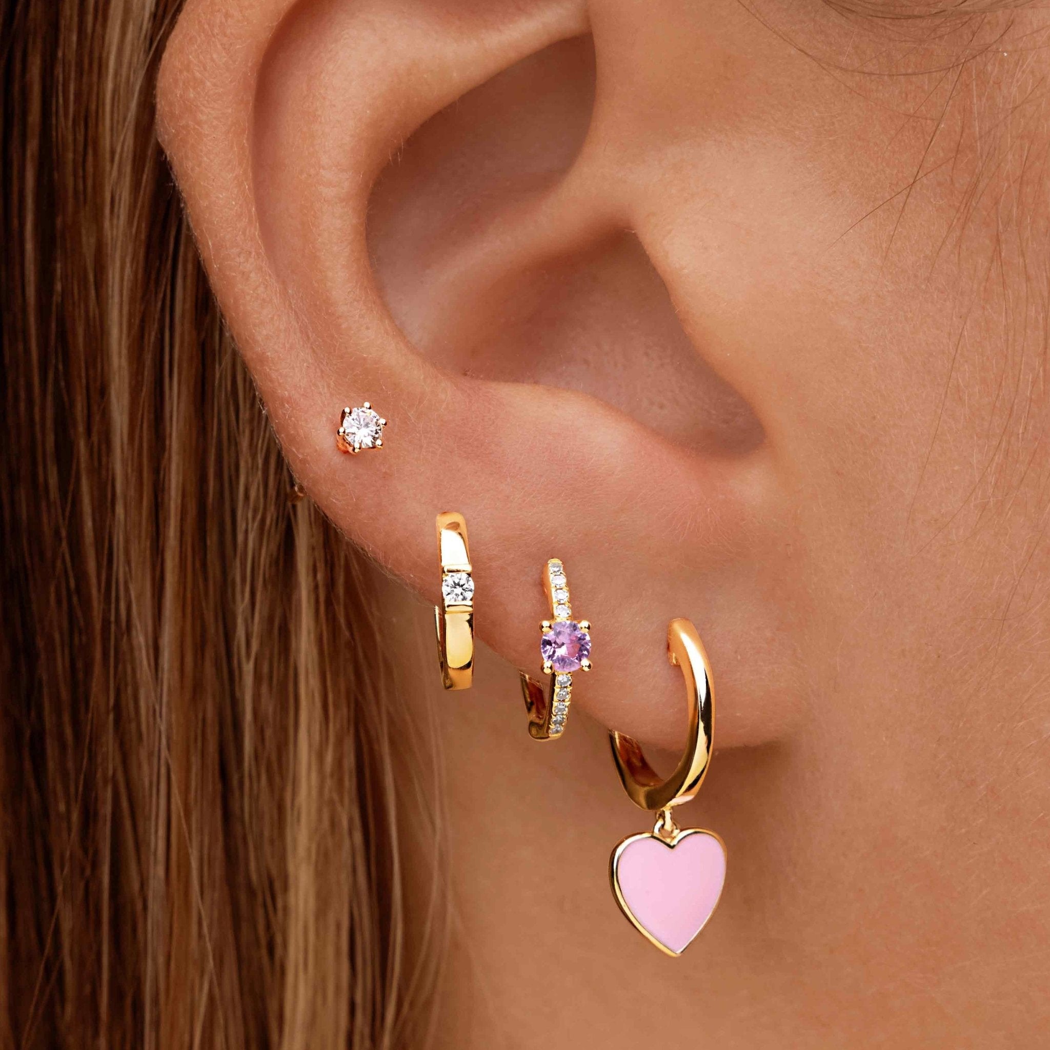 Single Diamond Stud Earrings - Sparkle Society