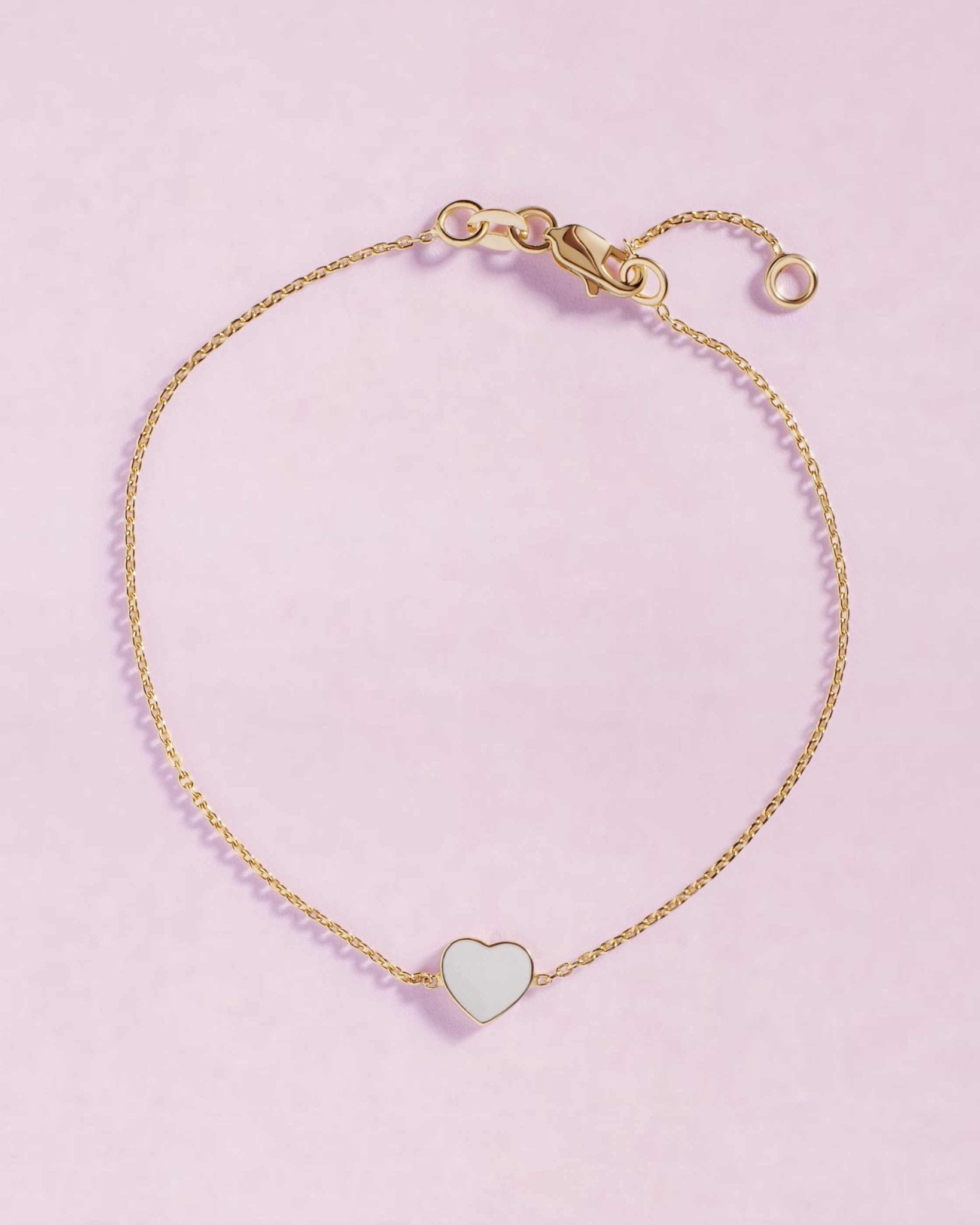 Delicate Enamel Heart Bracelet - Sparkle Society