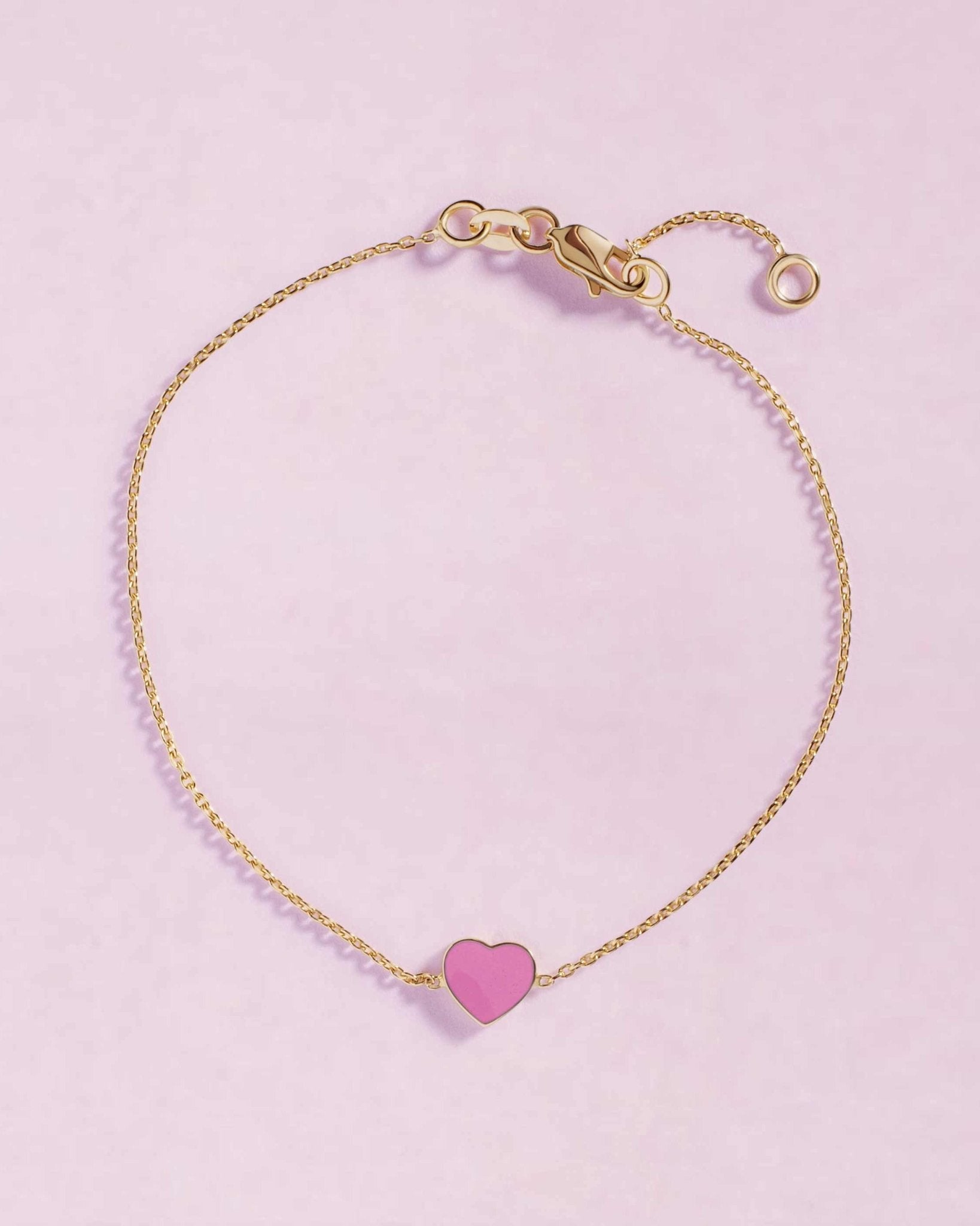 Delicate Enamel Heart Bracelet - Sparkle Society