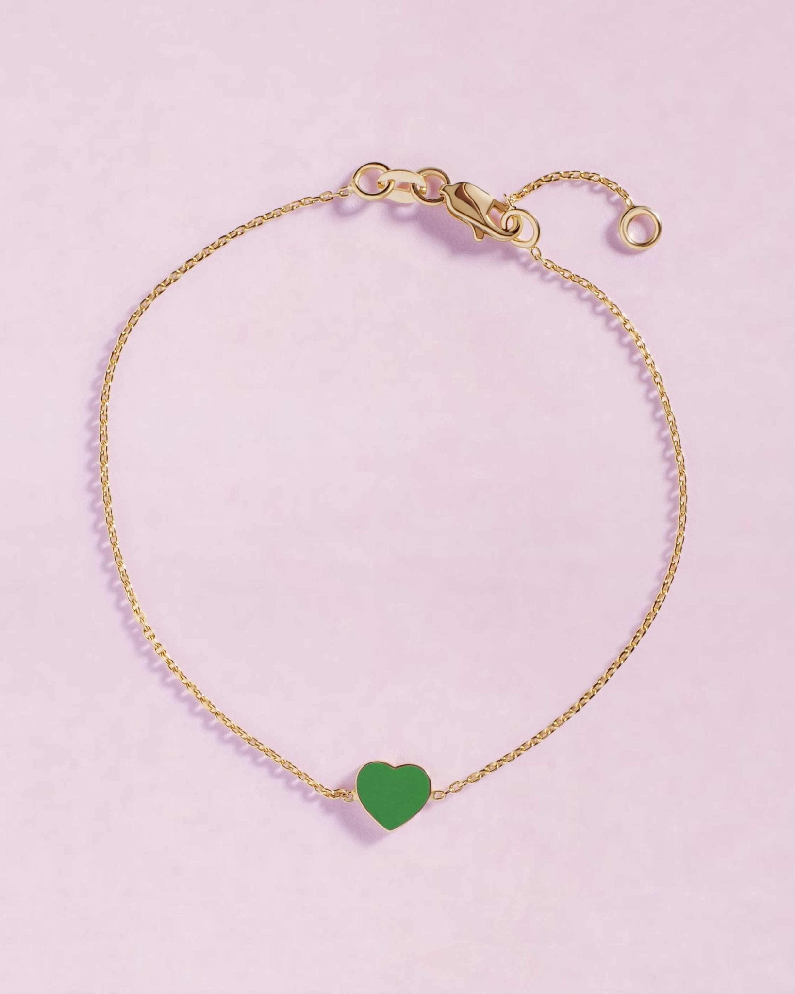 Delicate Enamel Heart Bracelet - Sparkle Society