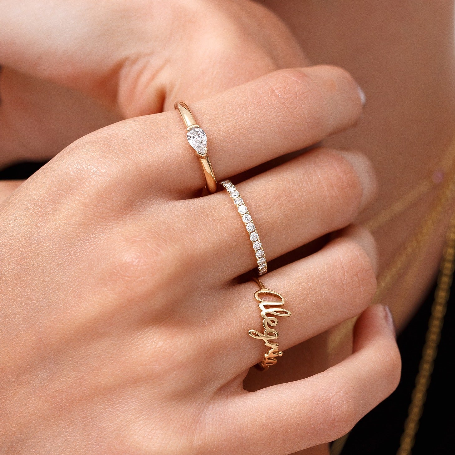 Wire on sale name ring