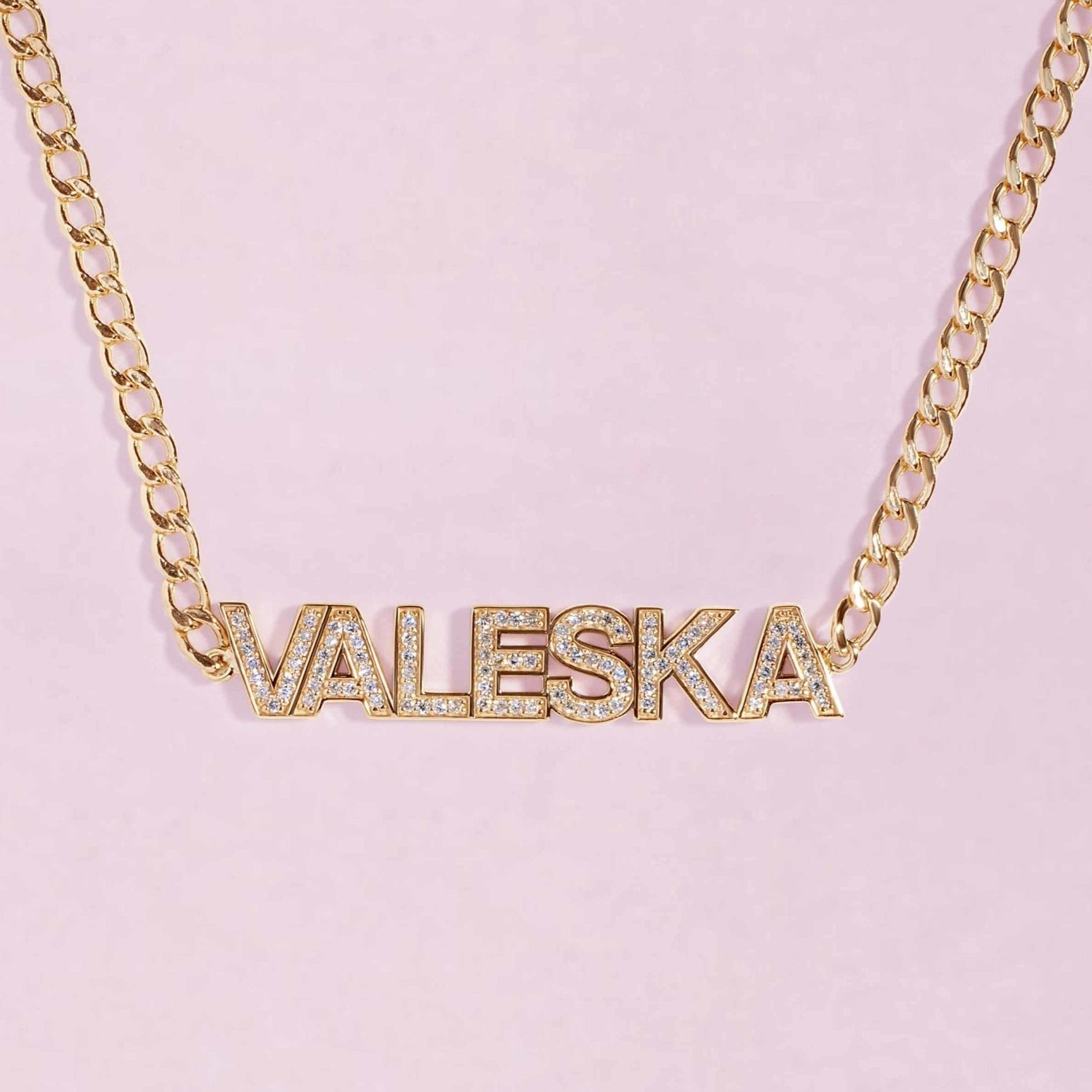 Curb chain sales name necklace