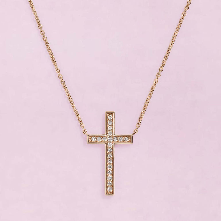 Diamond Cross Necklace - Sparkle Society