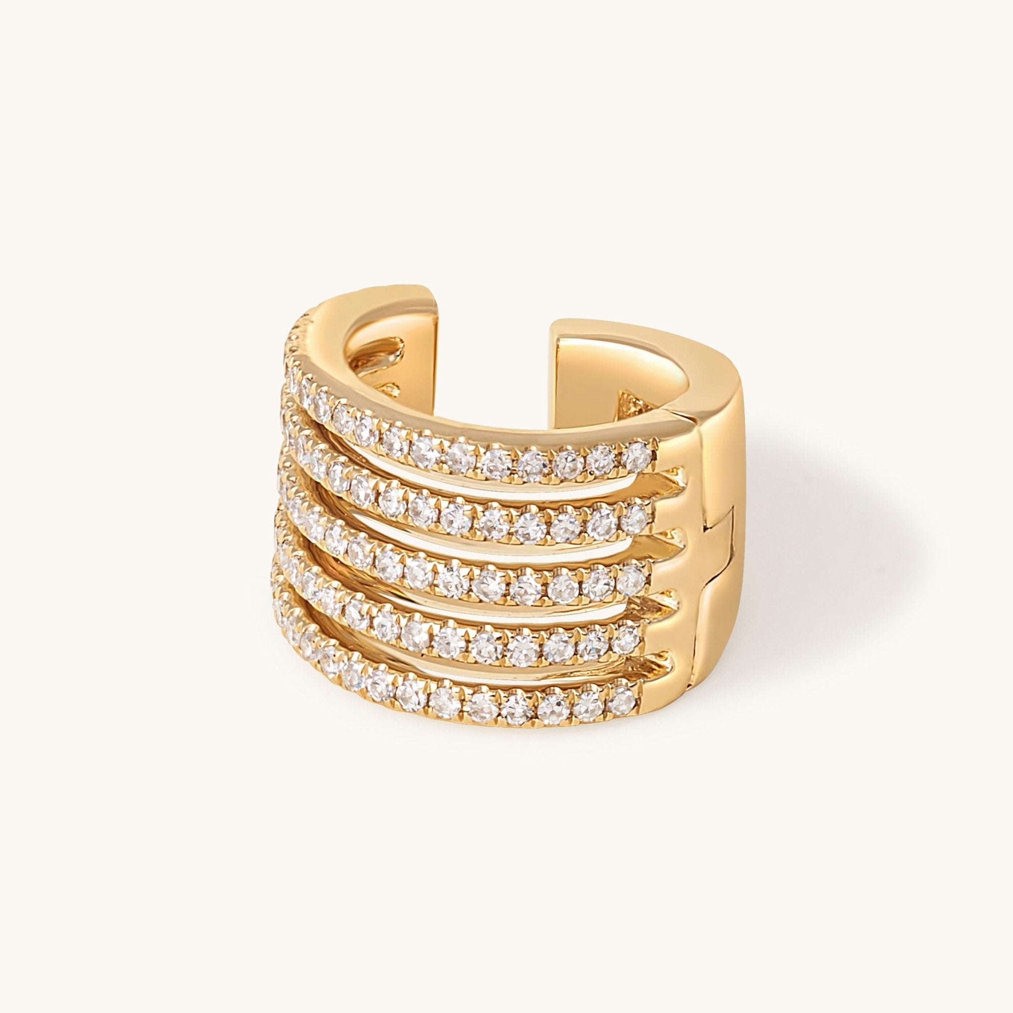 Five Row Diamond Ear Cuff - Sparkle Society