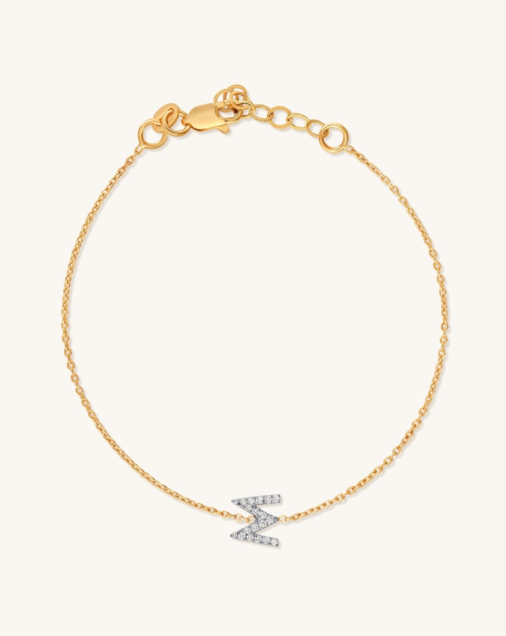 Diamond Initial Bracelet - Sparkle Society