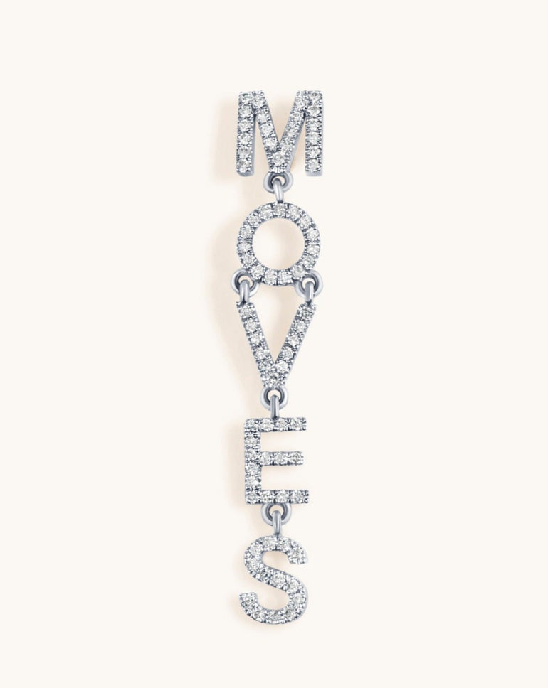 Diamond Custom Drop Earring  - Sparkle Society