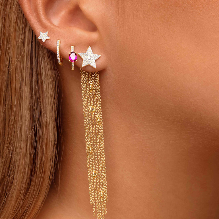 Perfect Diamond Star Stud Earrings - Sparkle Society