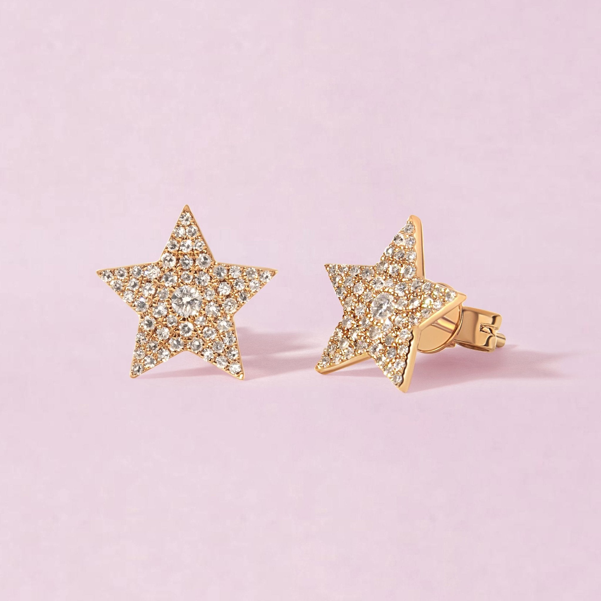Perfect Diamond Star Stud Earrings - Sparkle Society