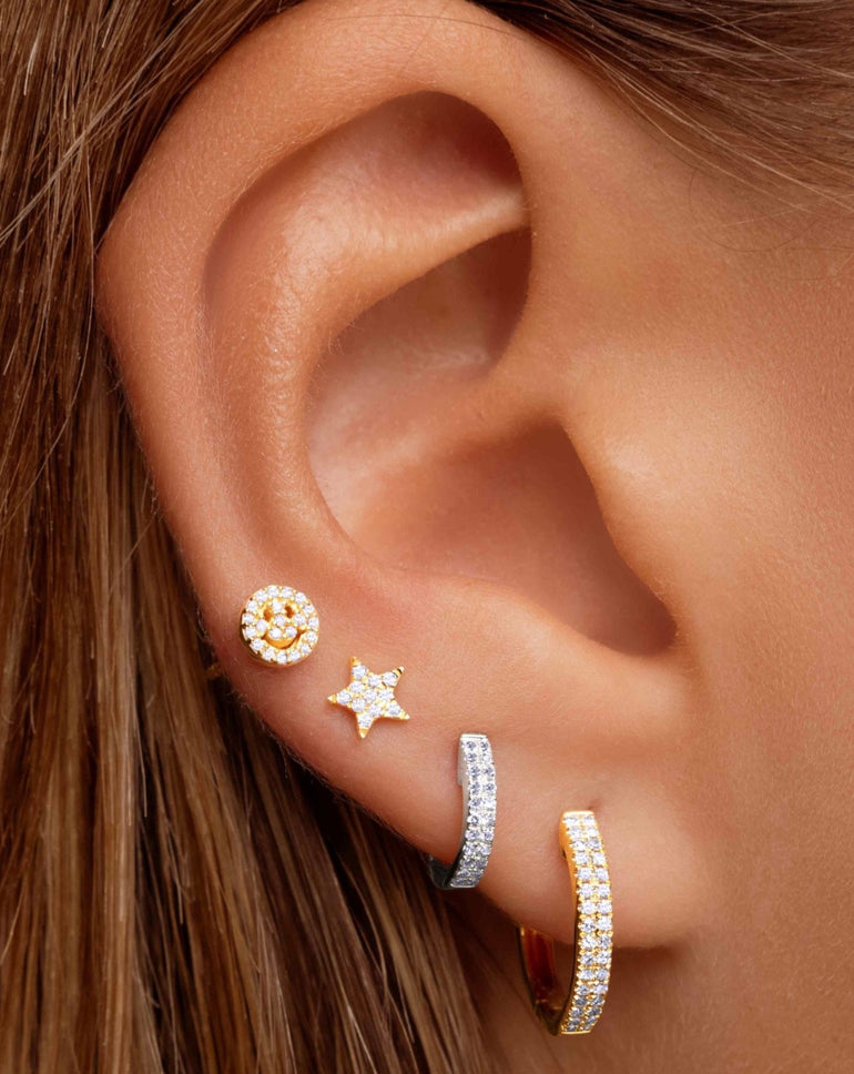 Small Diamond Star Stud Earrings - Sparkle Society