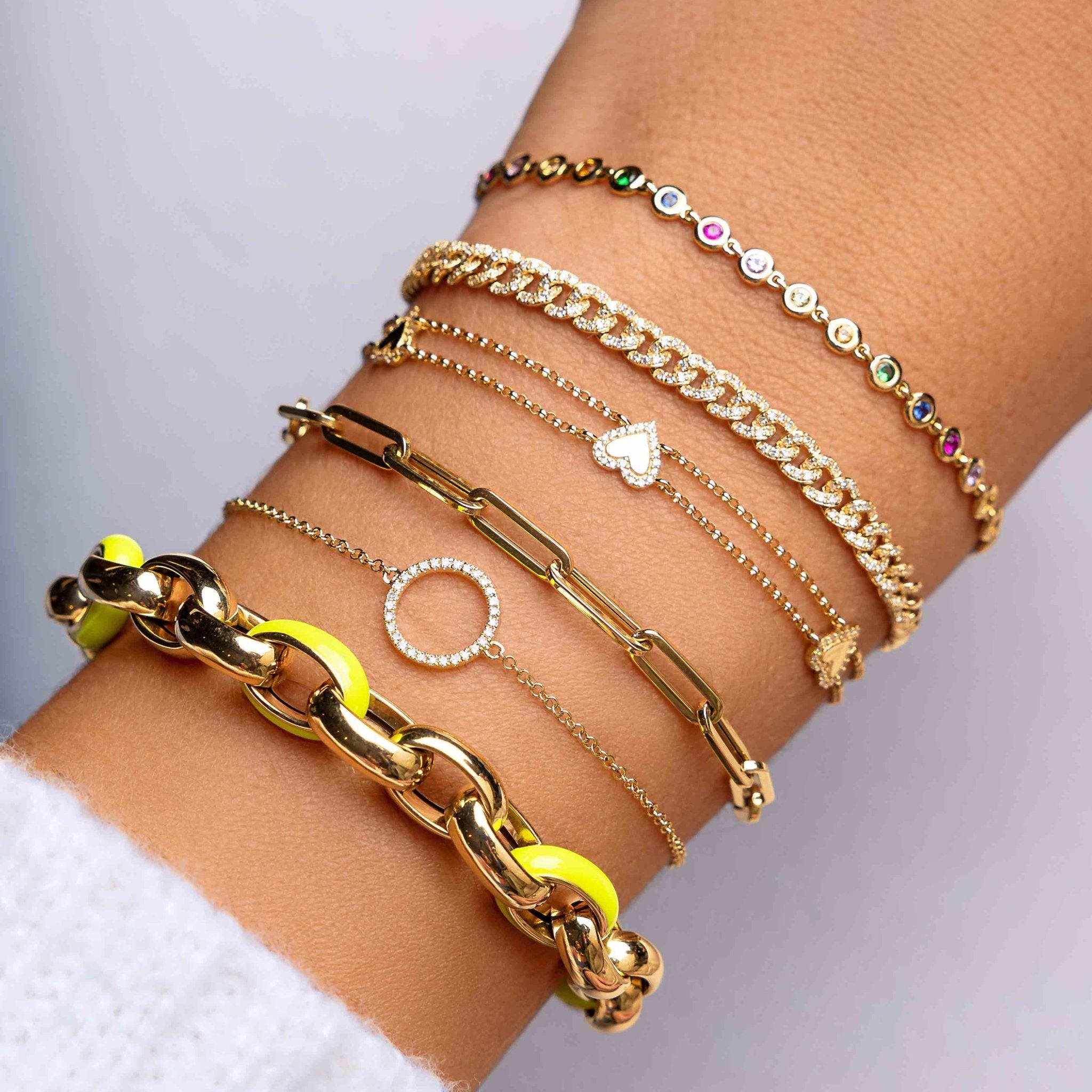 Diamond Open Circle Bracelet - Sparkle Society