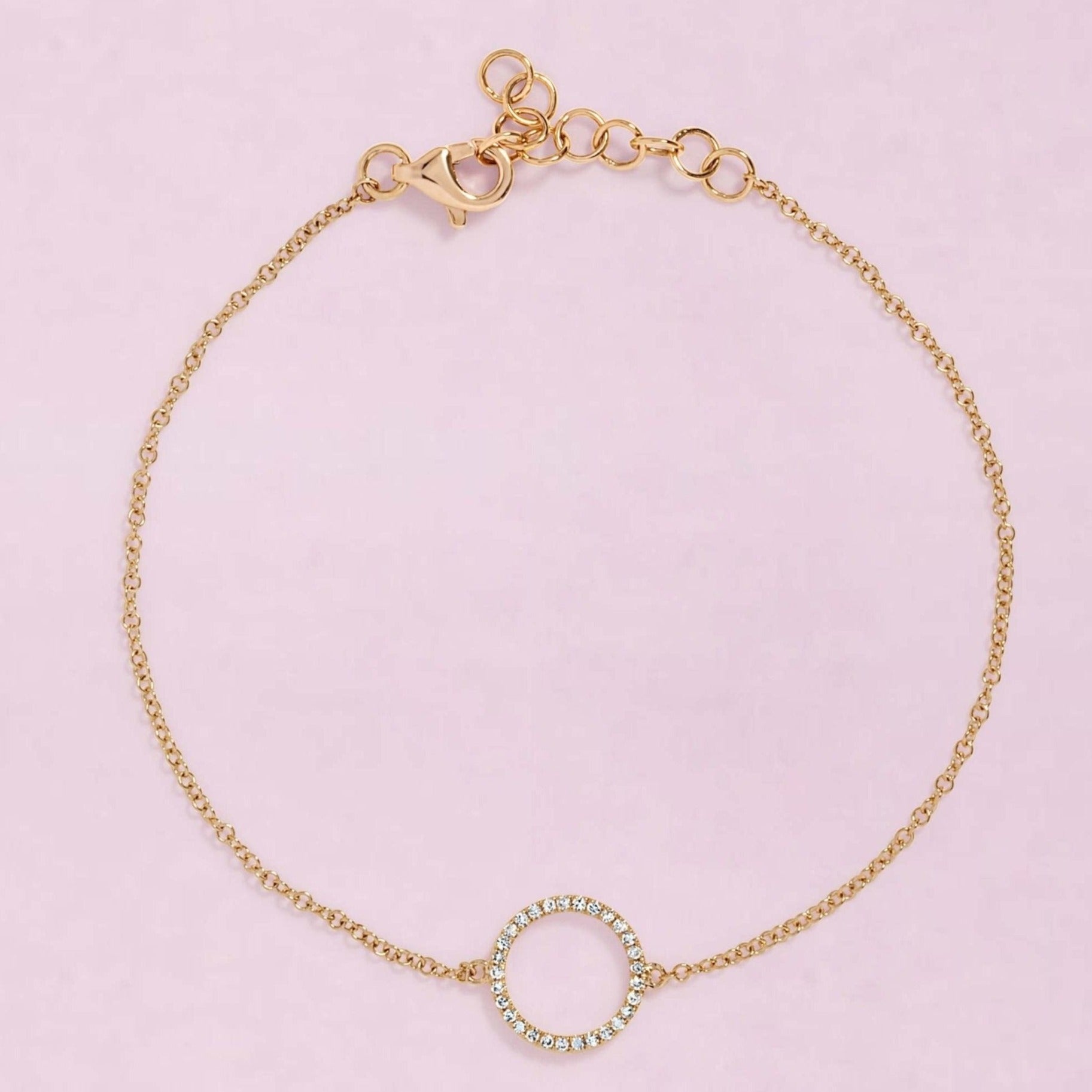 Diamond Open Circle Bracelet - Sparkle Society