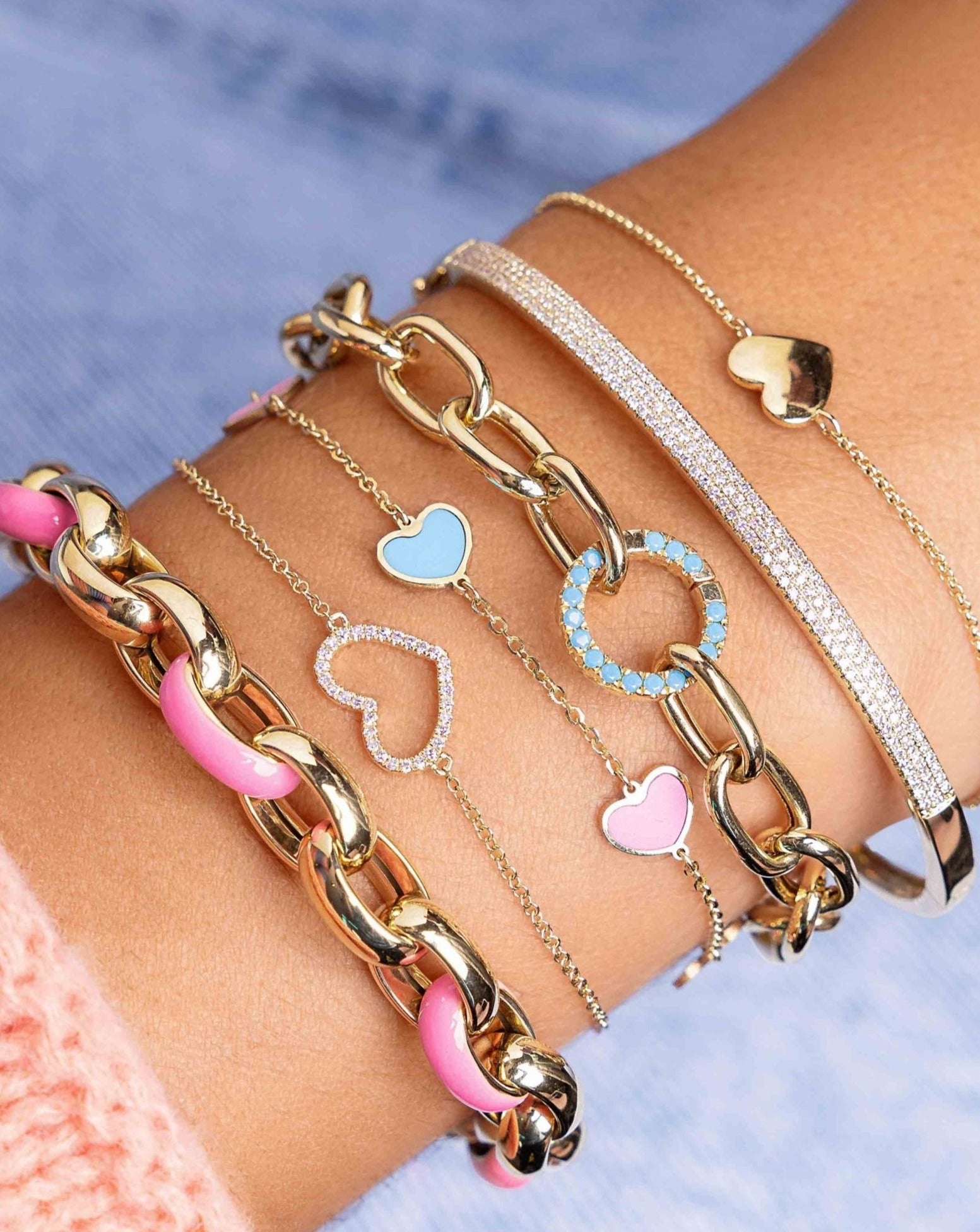 Diamond Open Heart Bracelet - Sparkle Society