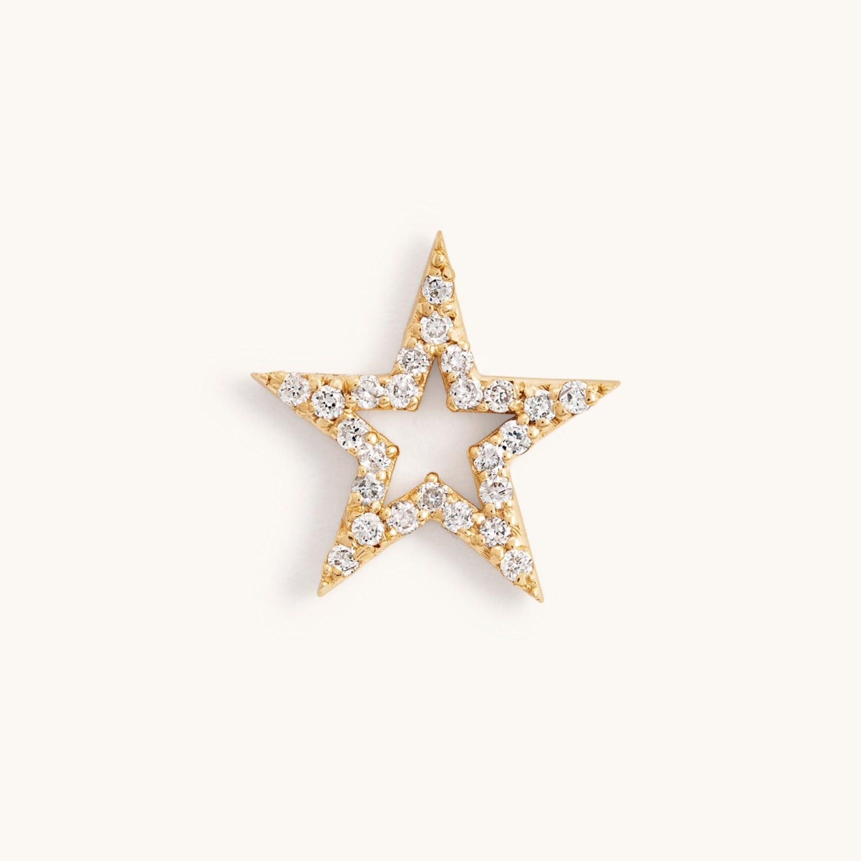 Diamond Open Star Necklace Charm - Sparkle Society