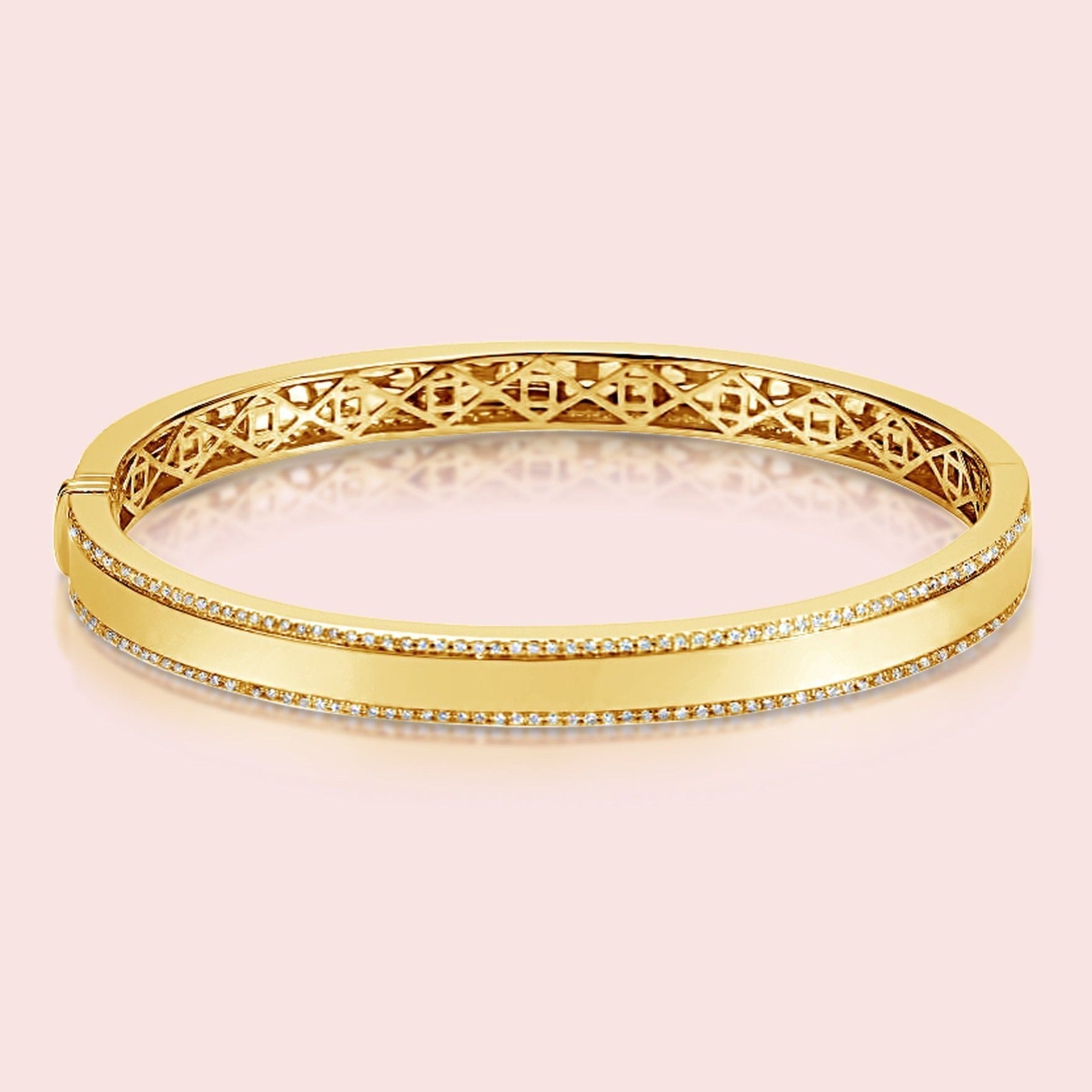 Double Diamond Edge Bangle - Sparkle Society