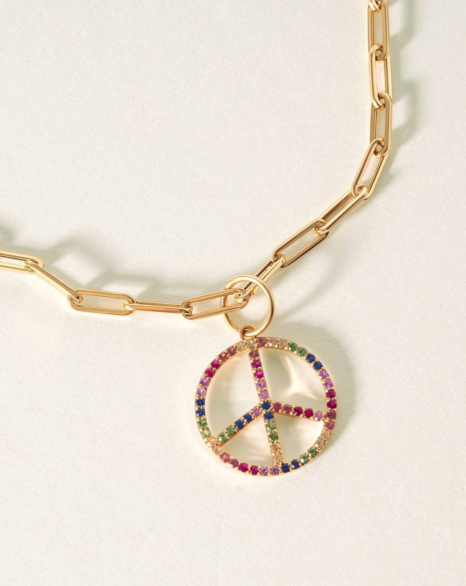 Peace Sign Necklace Charm - Sparkle Society