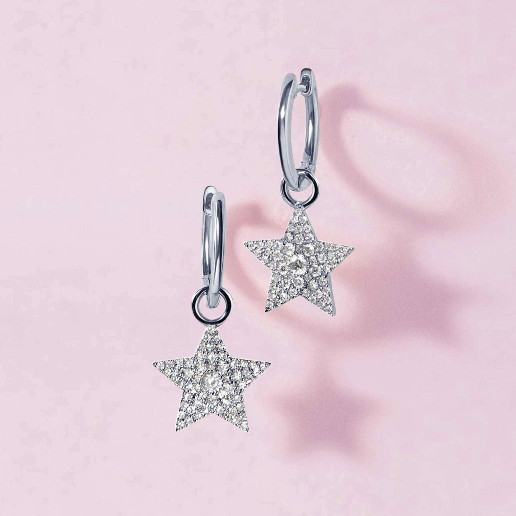 Diamond Star Huggie Earrings - Sparkle Society