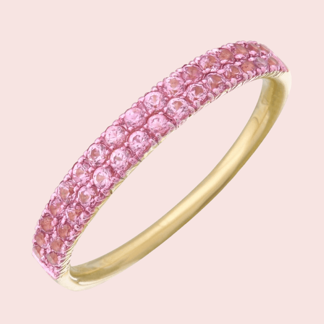 Double Row Gemstone Ring - Sparkle Society