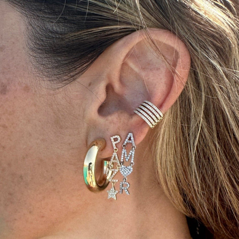 Five Row Diamond Ear Cuff - Sparkle Society