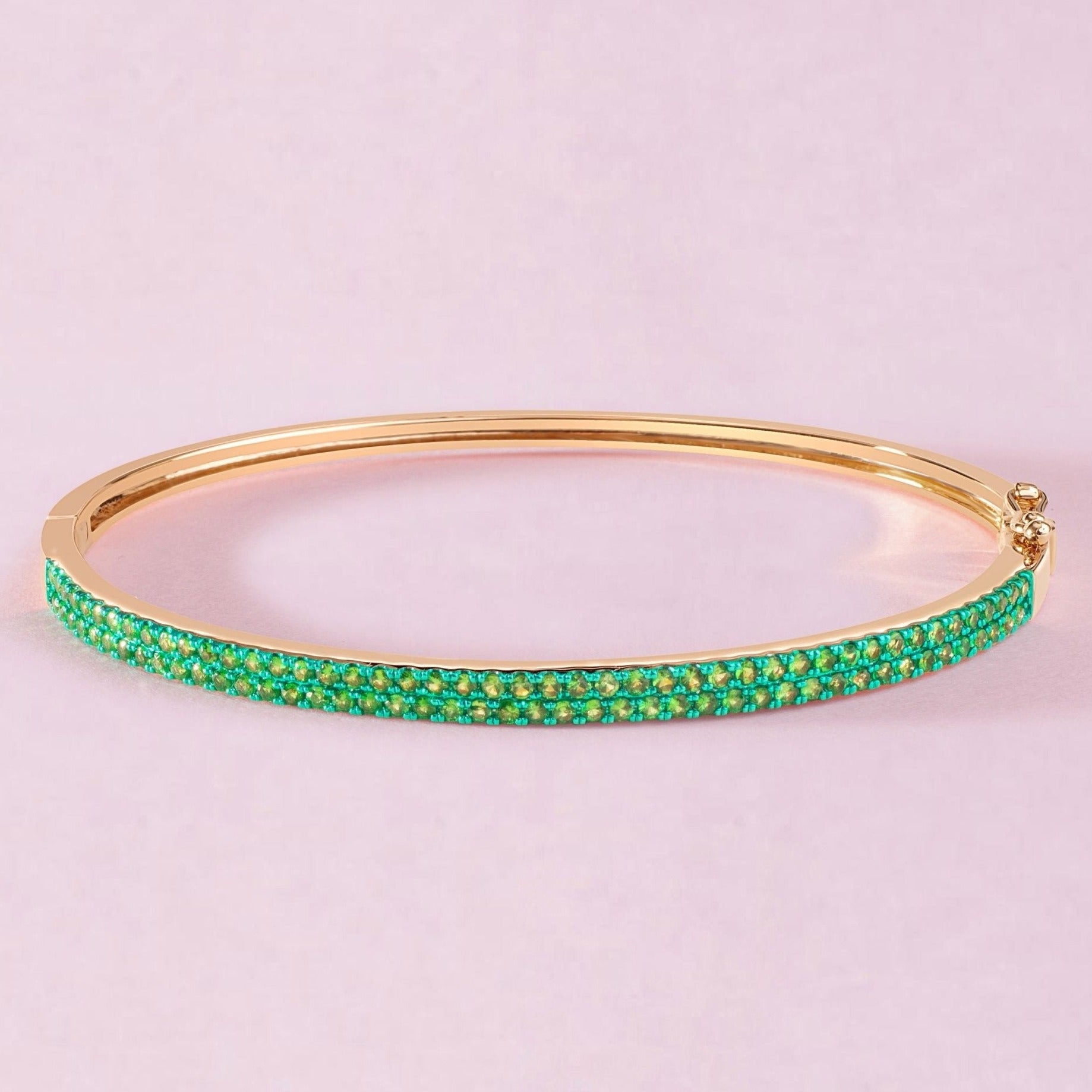 Pave Gemstone Bangle - Sparkle Society