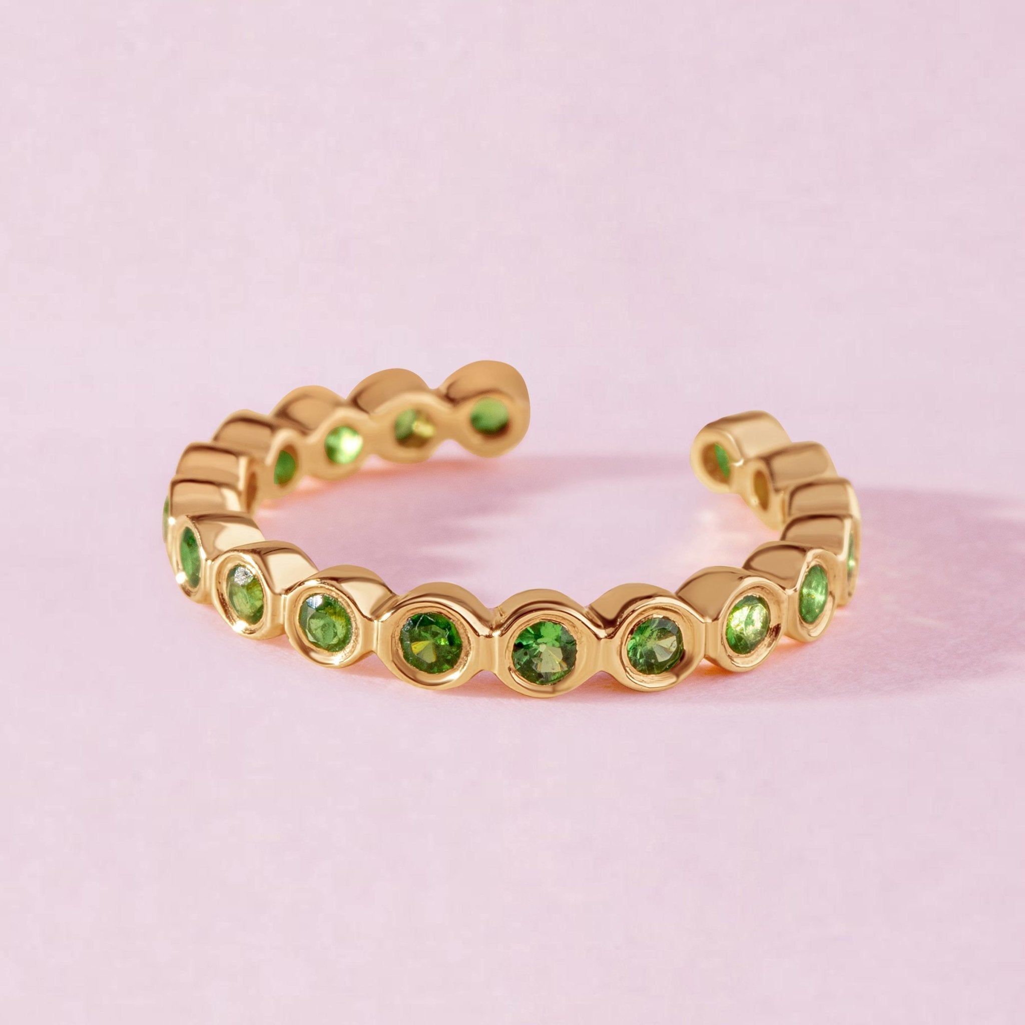 Gemstone Bezel Ear Cuff - Sparkle Society