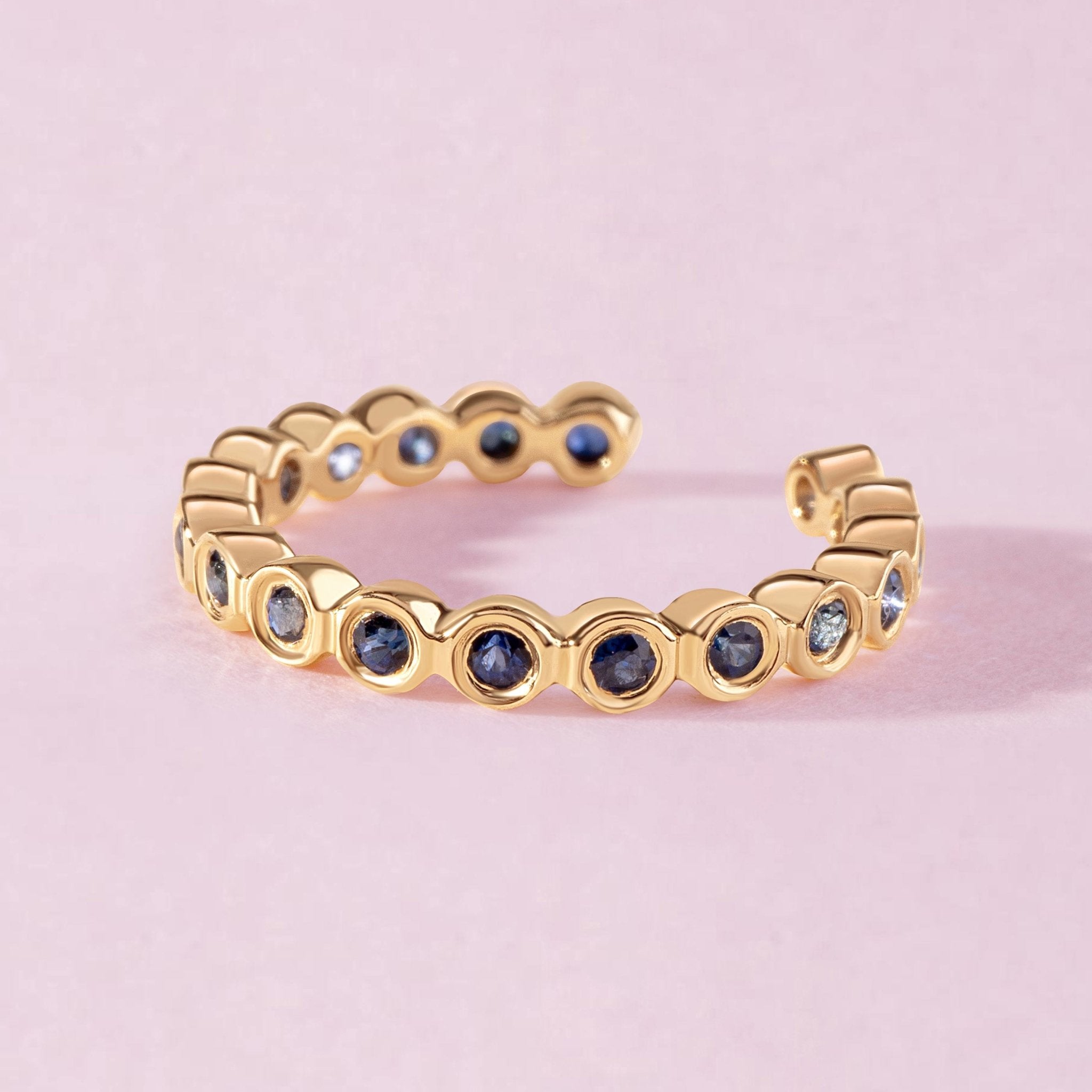 Gemstone Bezel Ear Cuff - Sparkle Society