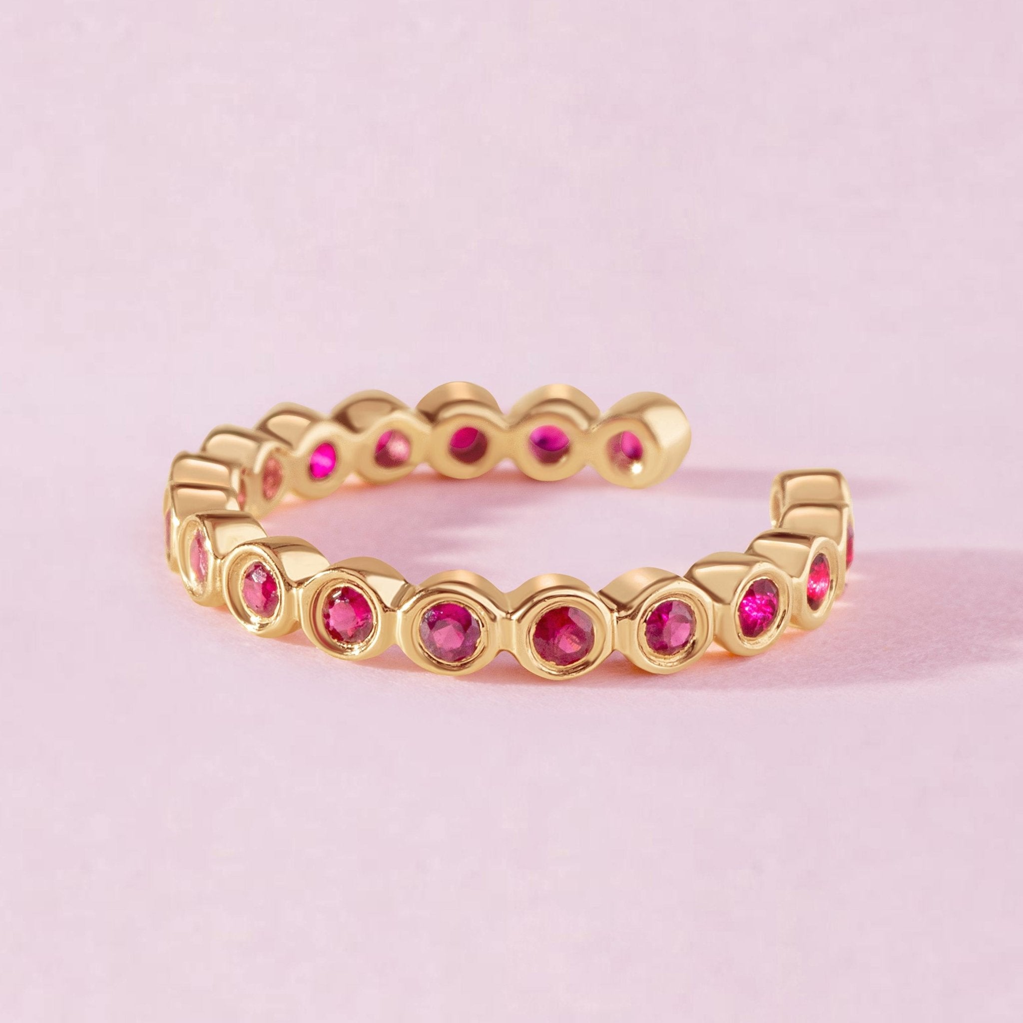 Gemstone Bezel Ear Cuff - Sparkle Society