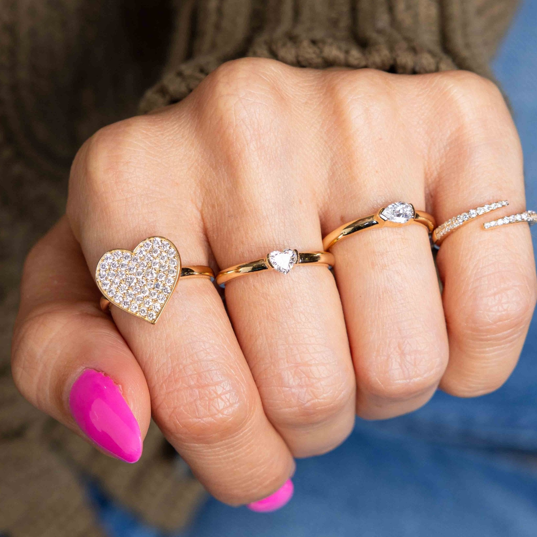 Statement Heart Ring - Sparkle Society