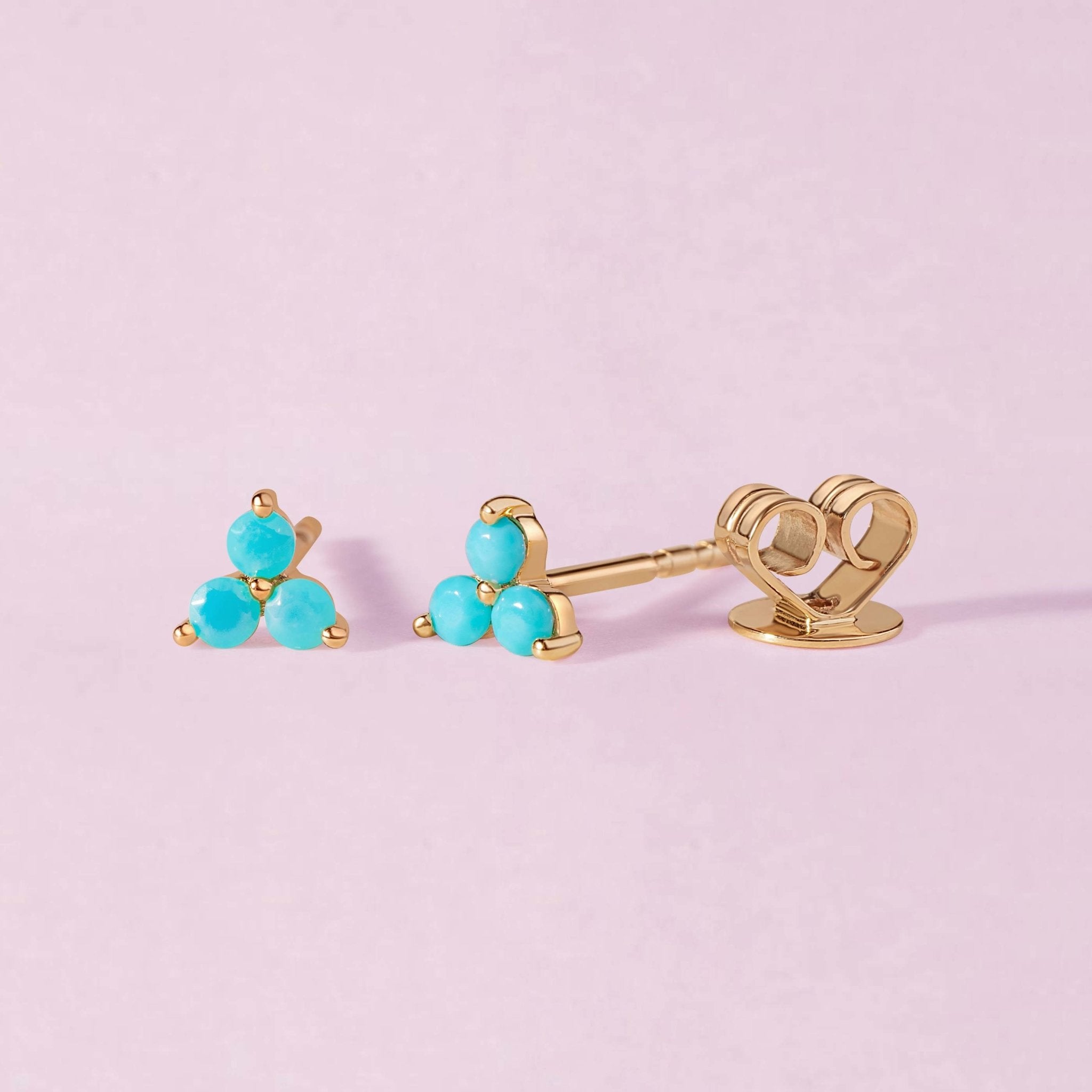 Gemstone Trio Stud Earrings - Sparkle Society