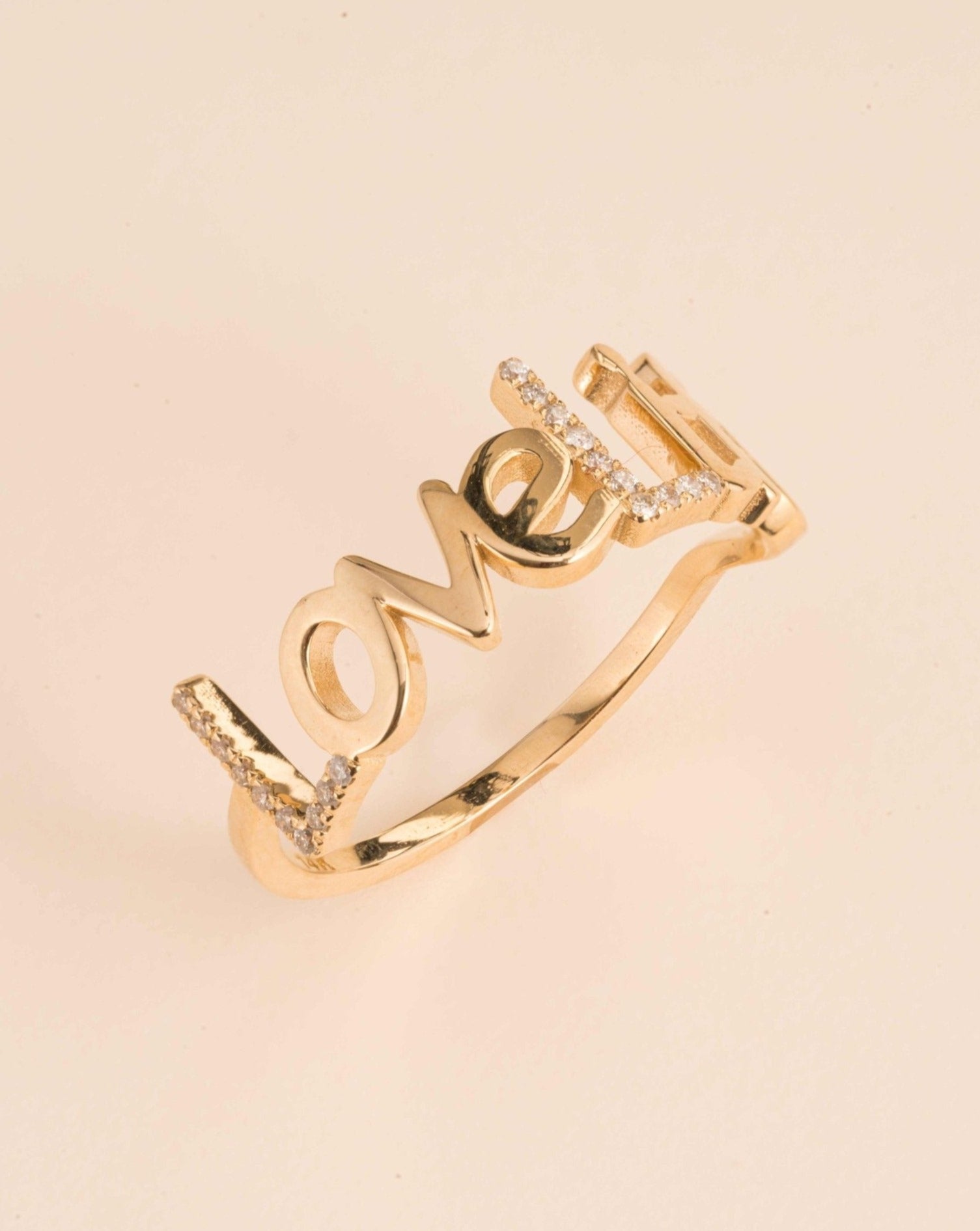 Gold and Diamond Custom Ring - Sparkle Society