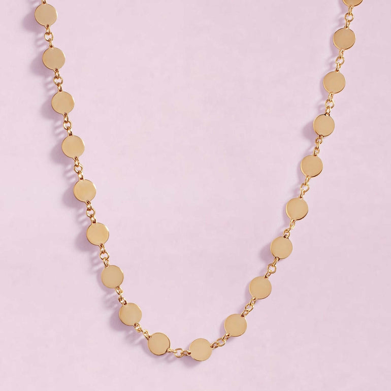 Gold Disc Necklace - Sparkle Society