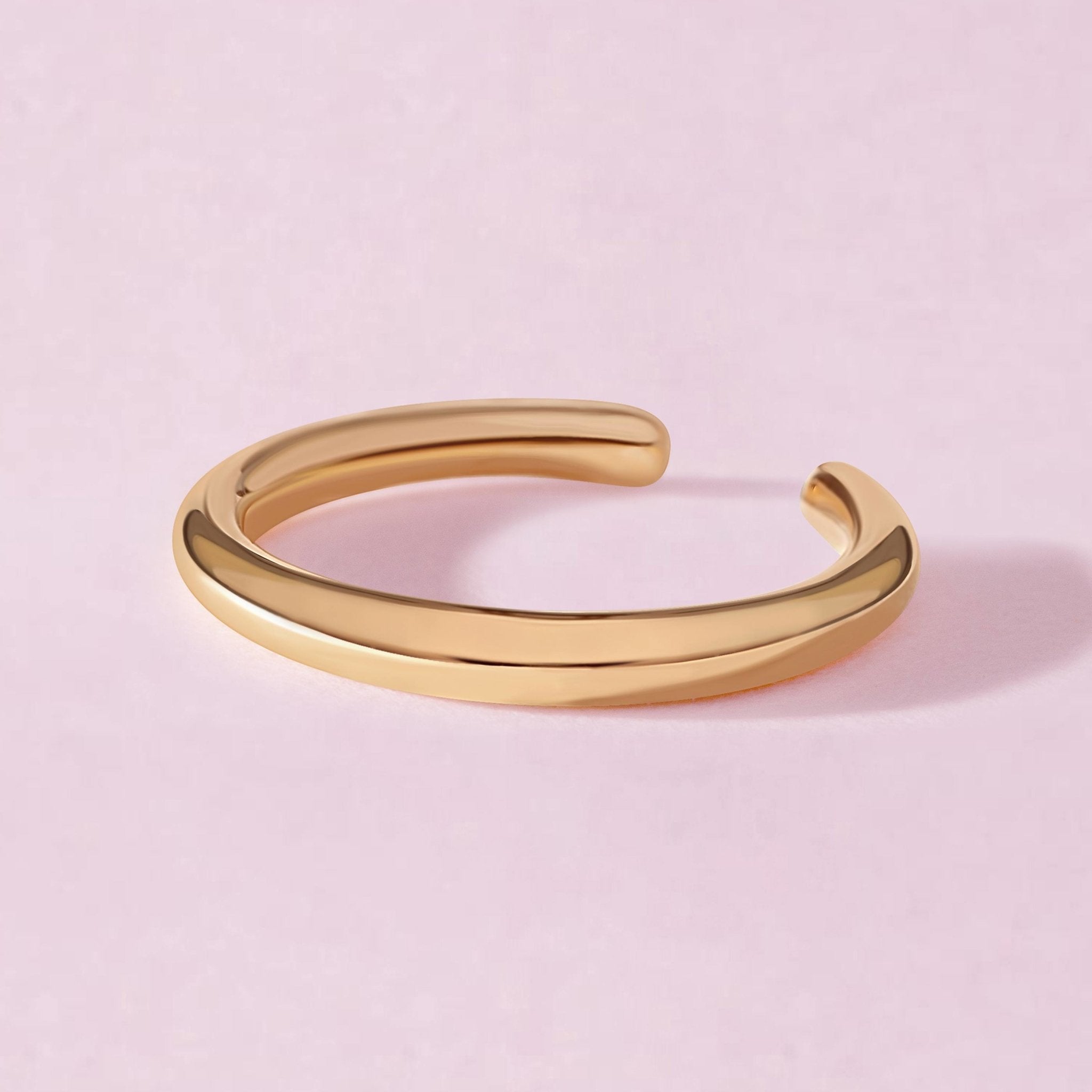 Slim Solid Gold Ear Cuff - Sparkle Society
