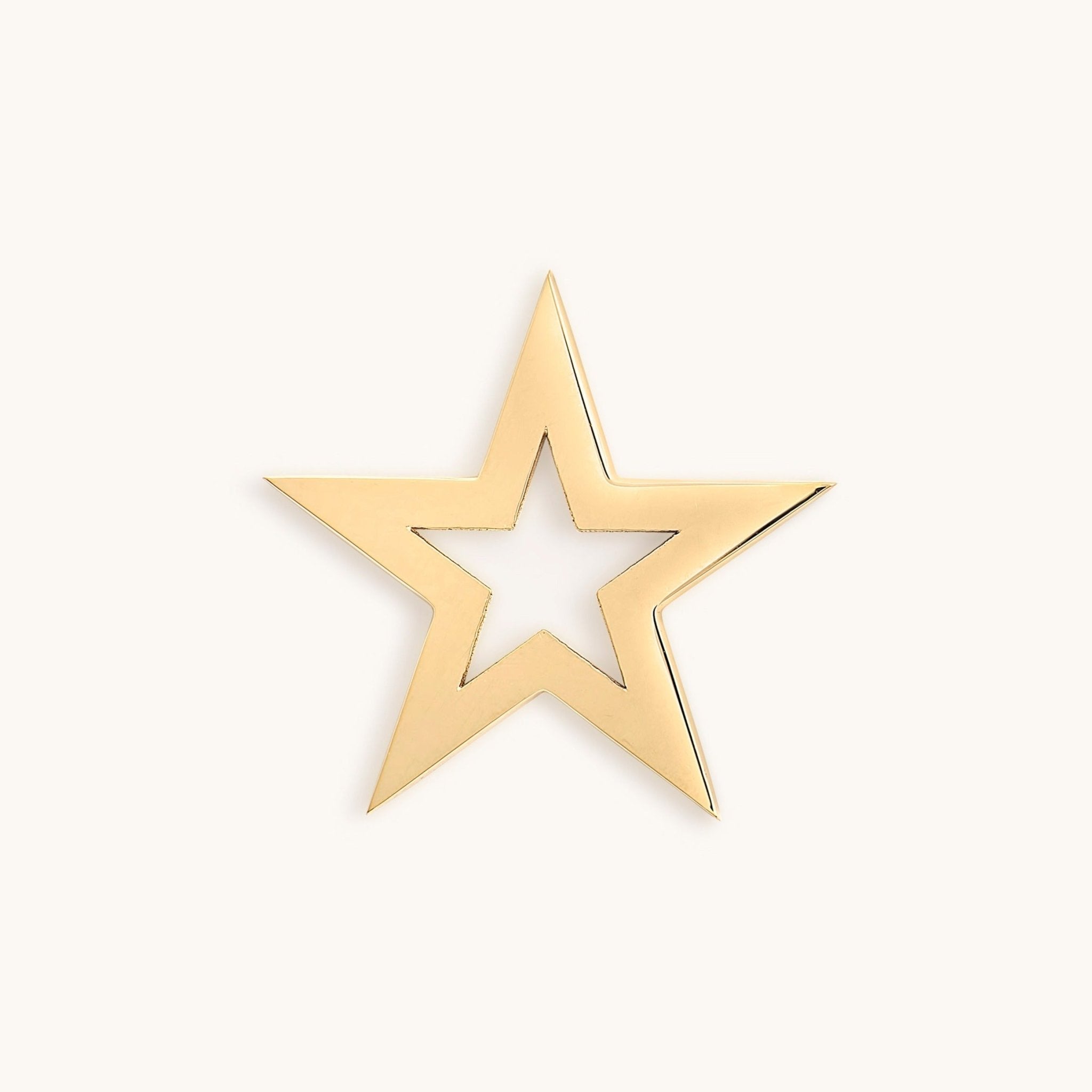 Gold Open Star Necklace Charm - Sparkle Society