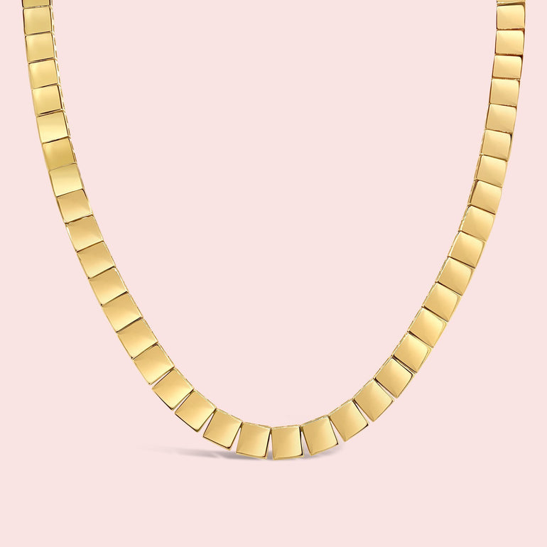 Gold Square Necklace - Sparkle Society
