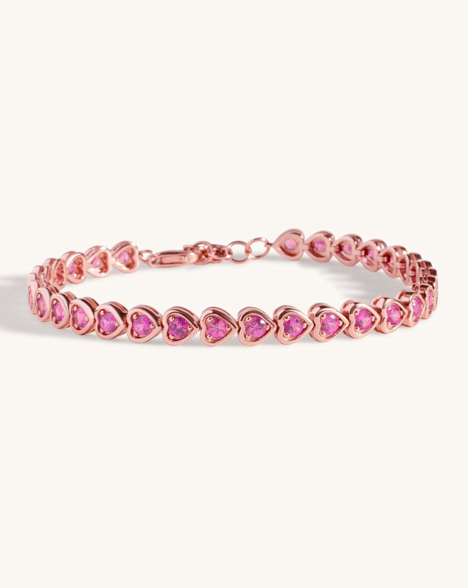 Heart Tennis Bracelet - Sparkle Society