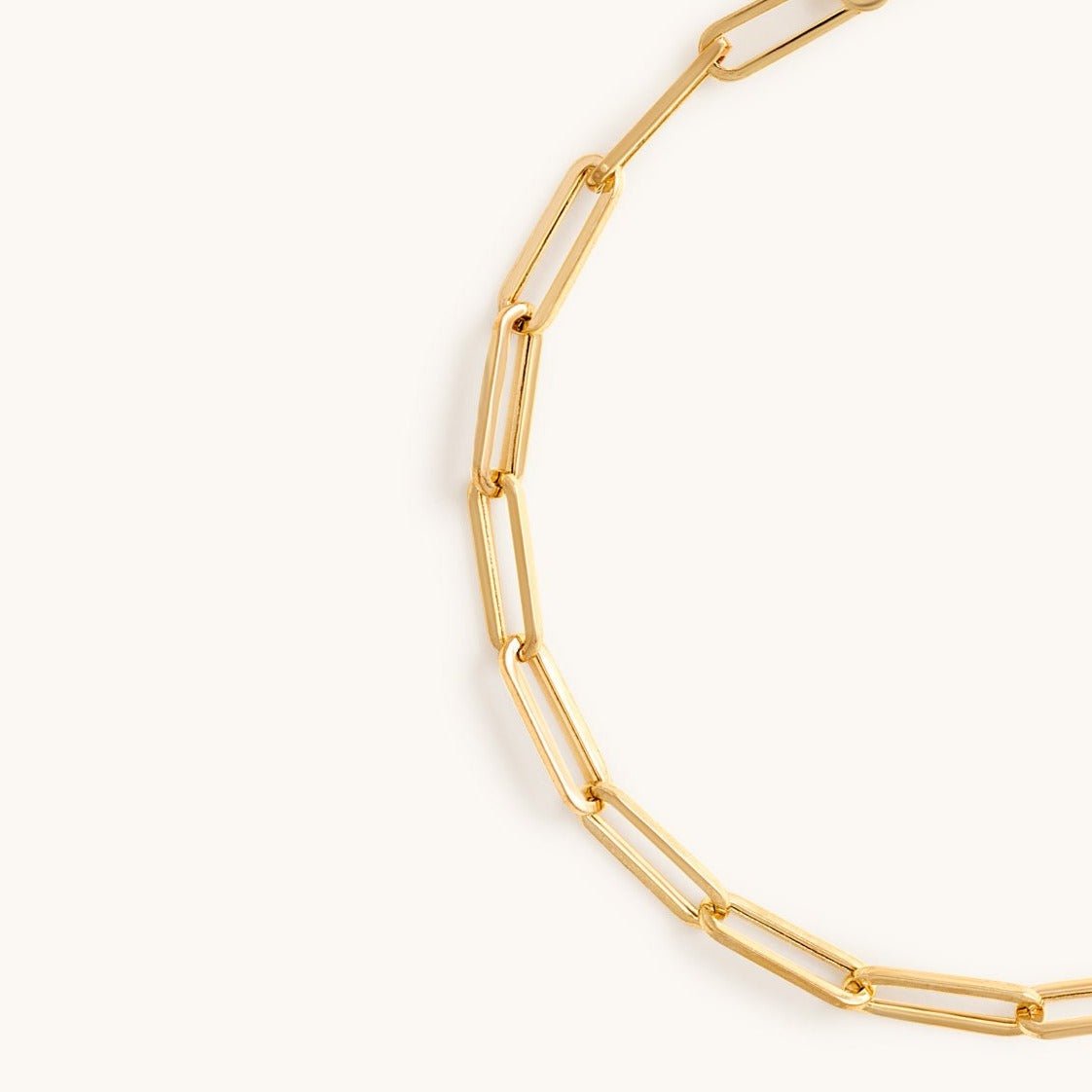 Hollow Gold Paper Clip Bracelet - Sparkle Society