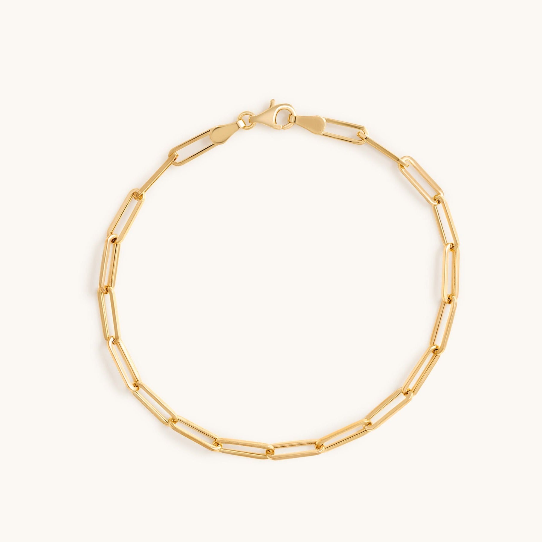 Hollow Gold Paper Clip Bracelet - Sparkle Society