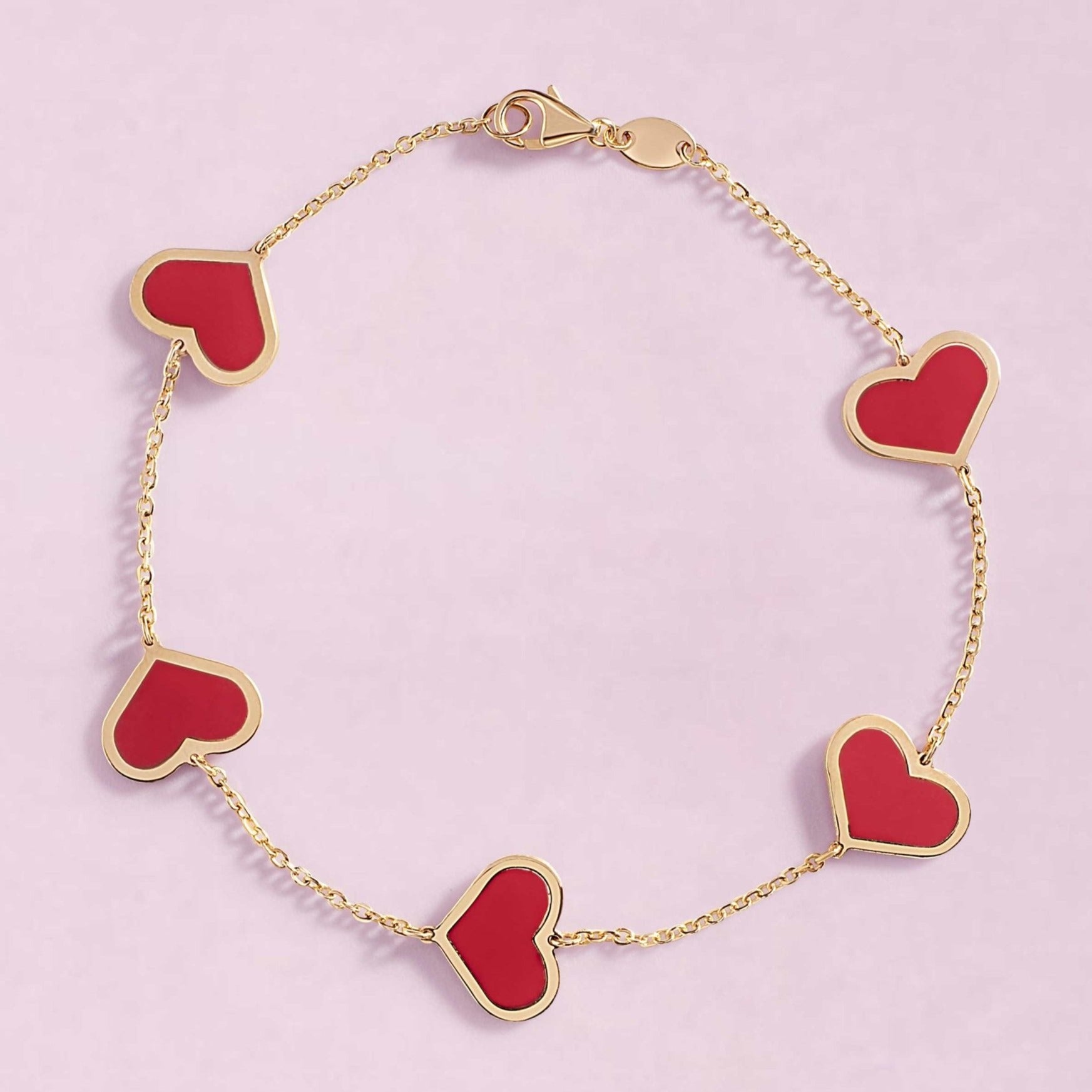 Jumbo Multi Gemstone Heart Bracelet - Sparkle Society