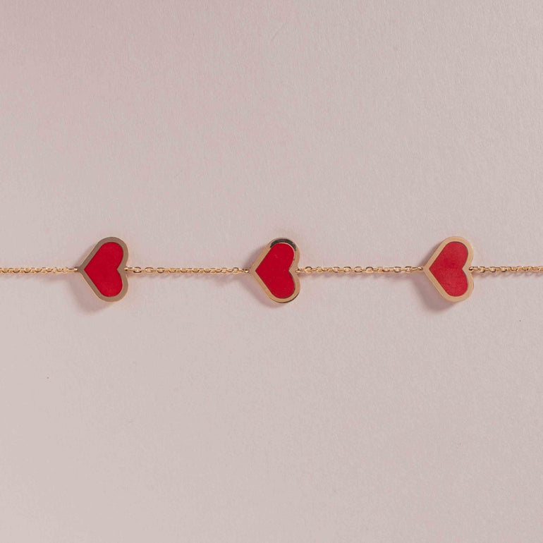 Jumbo Multi Gemstone Heart Bracelet - Sparkle Society