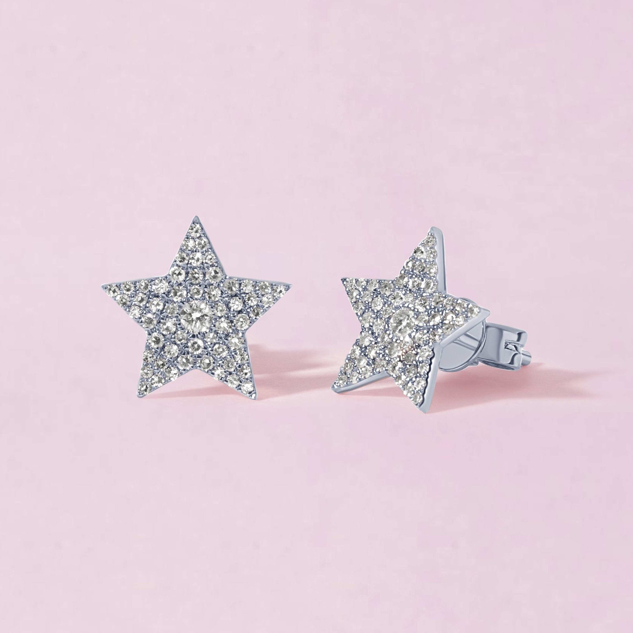 Perfect Diamond Star Stud Earrings - Sparkle Society