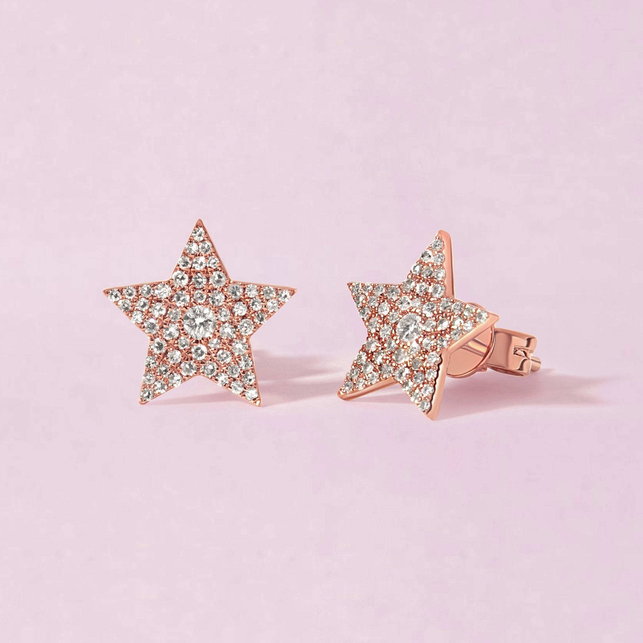 Perfect Diamond Star Stud Earrings - Sparkle Society