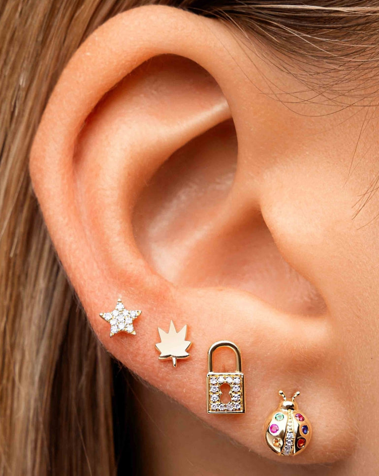 Small Diamond Star Stud Earrings - Sparkle Society