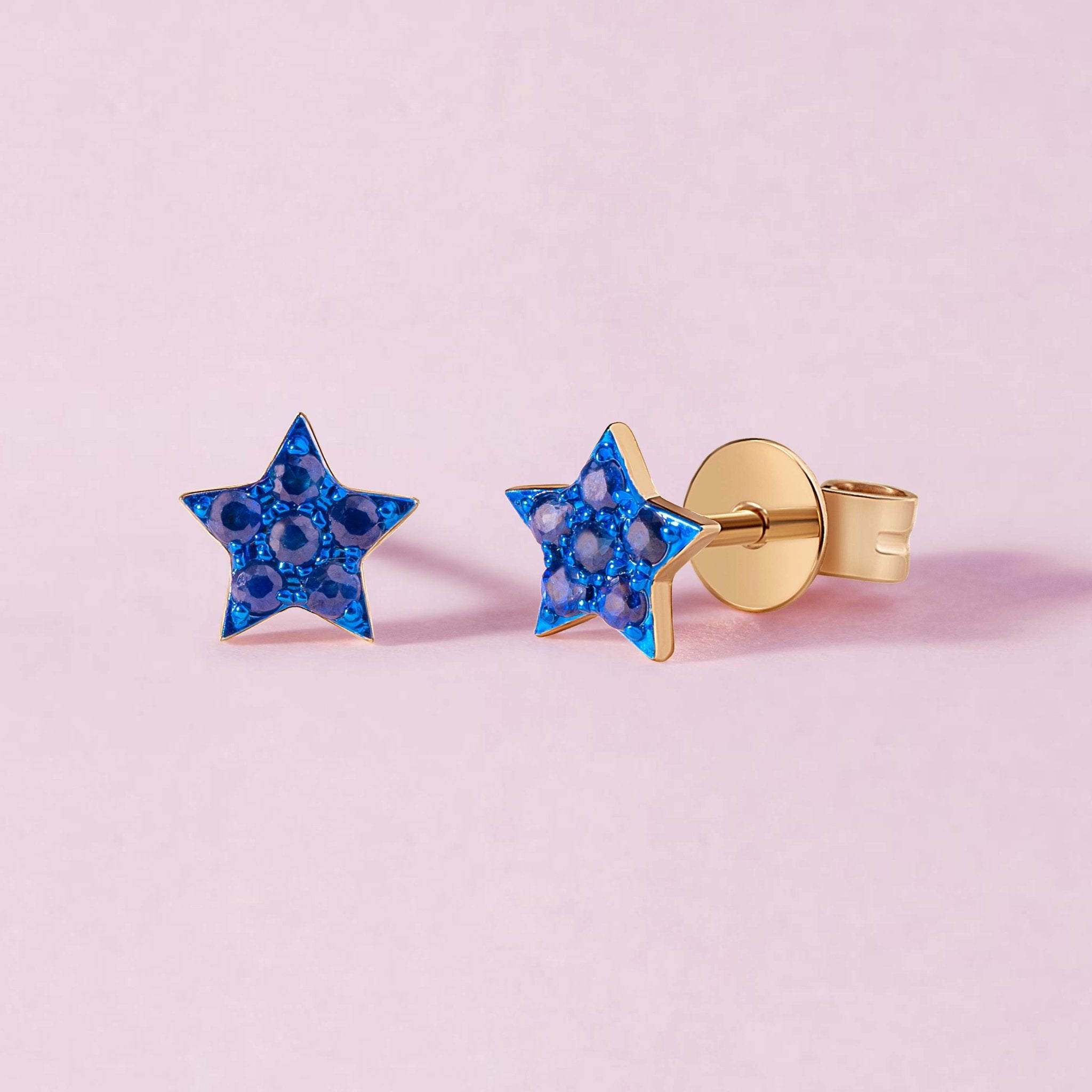 Small Gemstones Star Stud Earrings - Sparkle Society