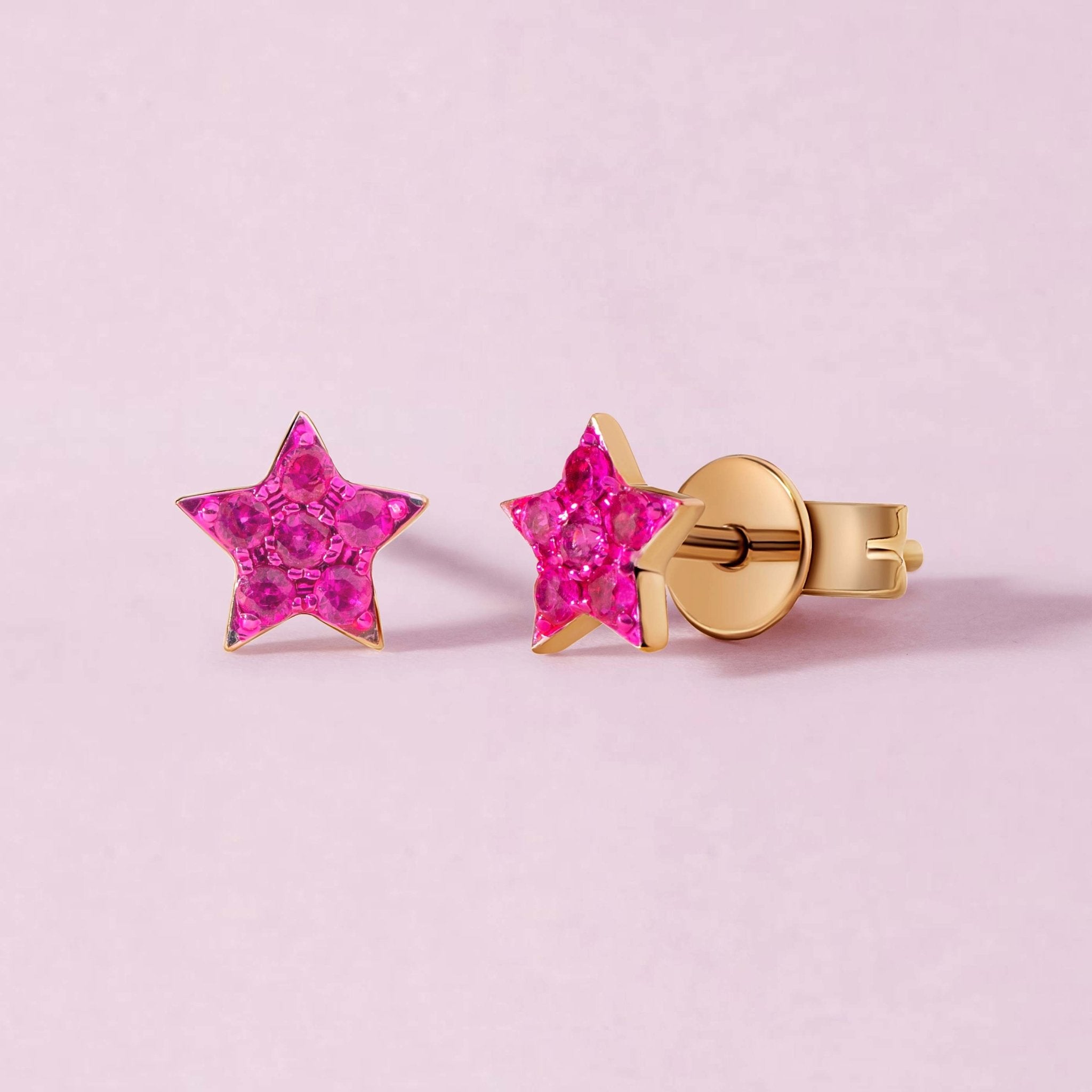 Small Gemstones Star Stud Earrings - Sparkle Society
